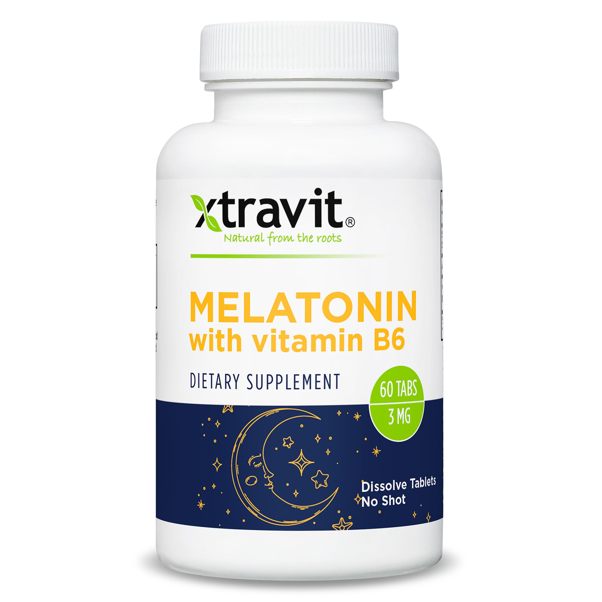 Melatonin Natural Sleeping Aid Supplements to Support Deep Sleep Calm - Vegan Non-GMO Gluten Sugar Free 20mg 60