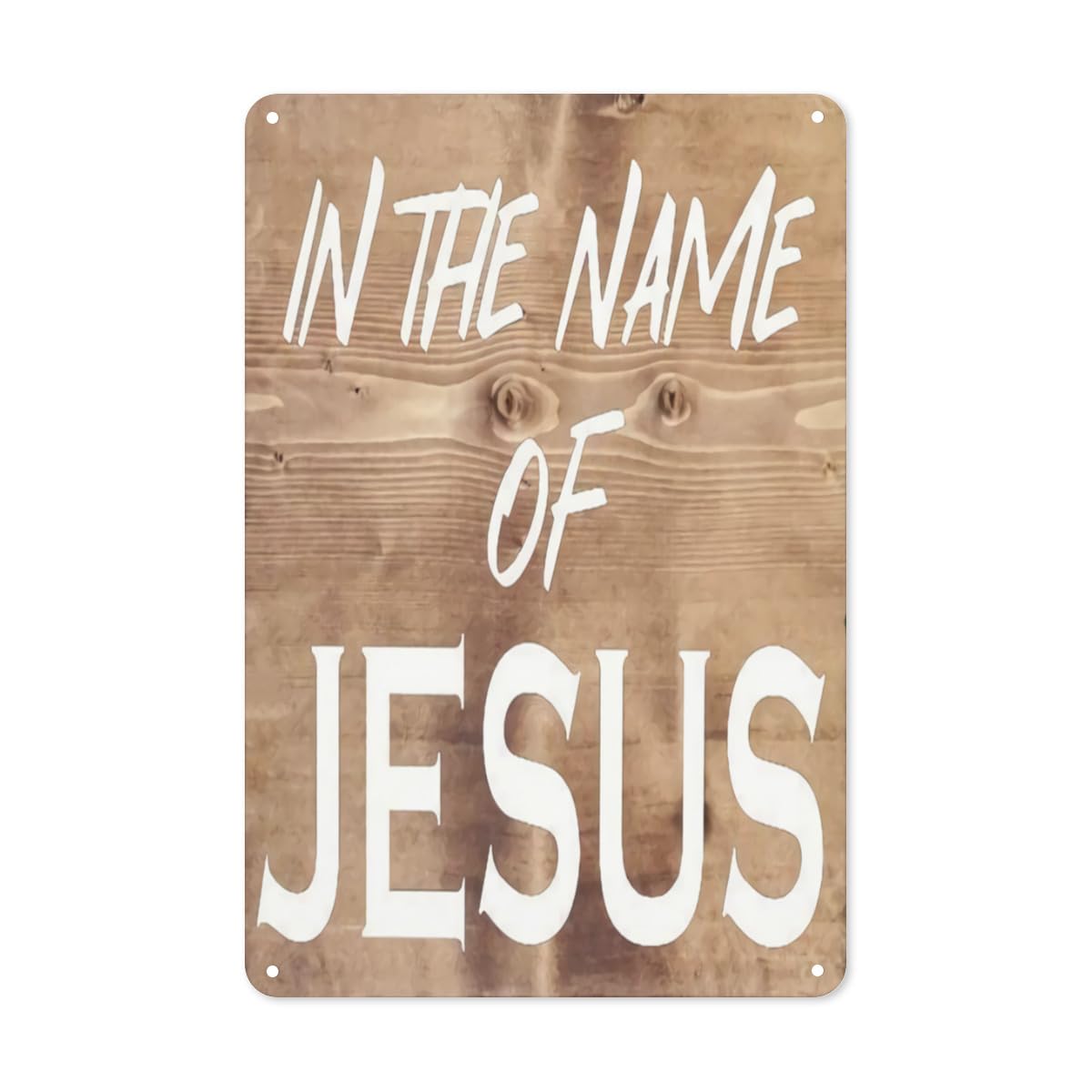 Yivxa Tin-334 Tin Signs Home Decor In The Name Of Jesus Metal Sign Christian Home Decor Christian Gifts Jesus Sign Jesus Decorater Wall Hanging Wall Decor Plaque 8X12 Inch