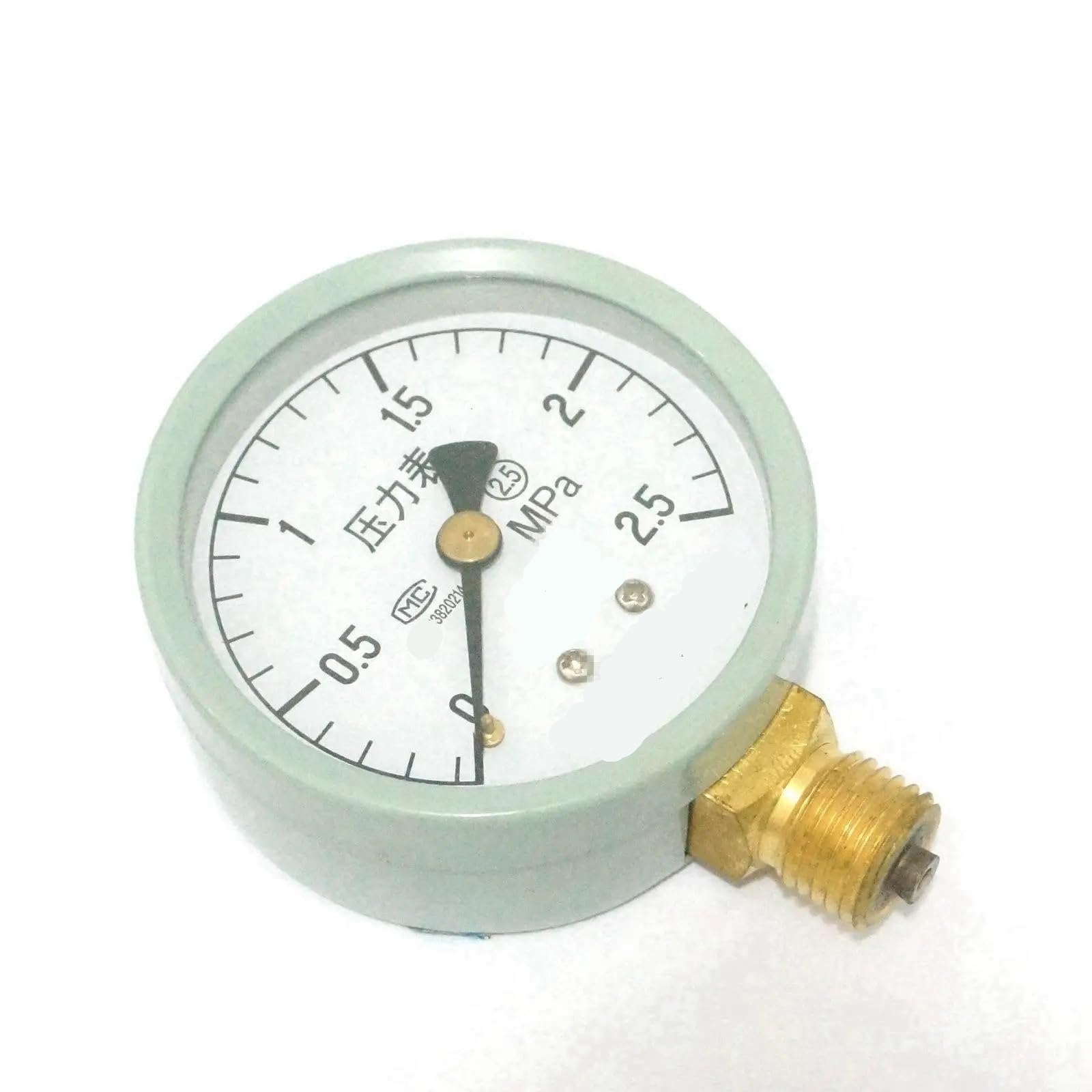 Manómetro de presión para compresor de Aire de Montaje Radial de 100 mm y 0,1 MPa a 25 MPa (Color: 0-0,16 MPa)