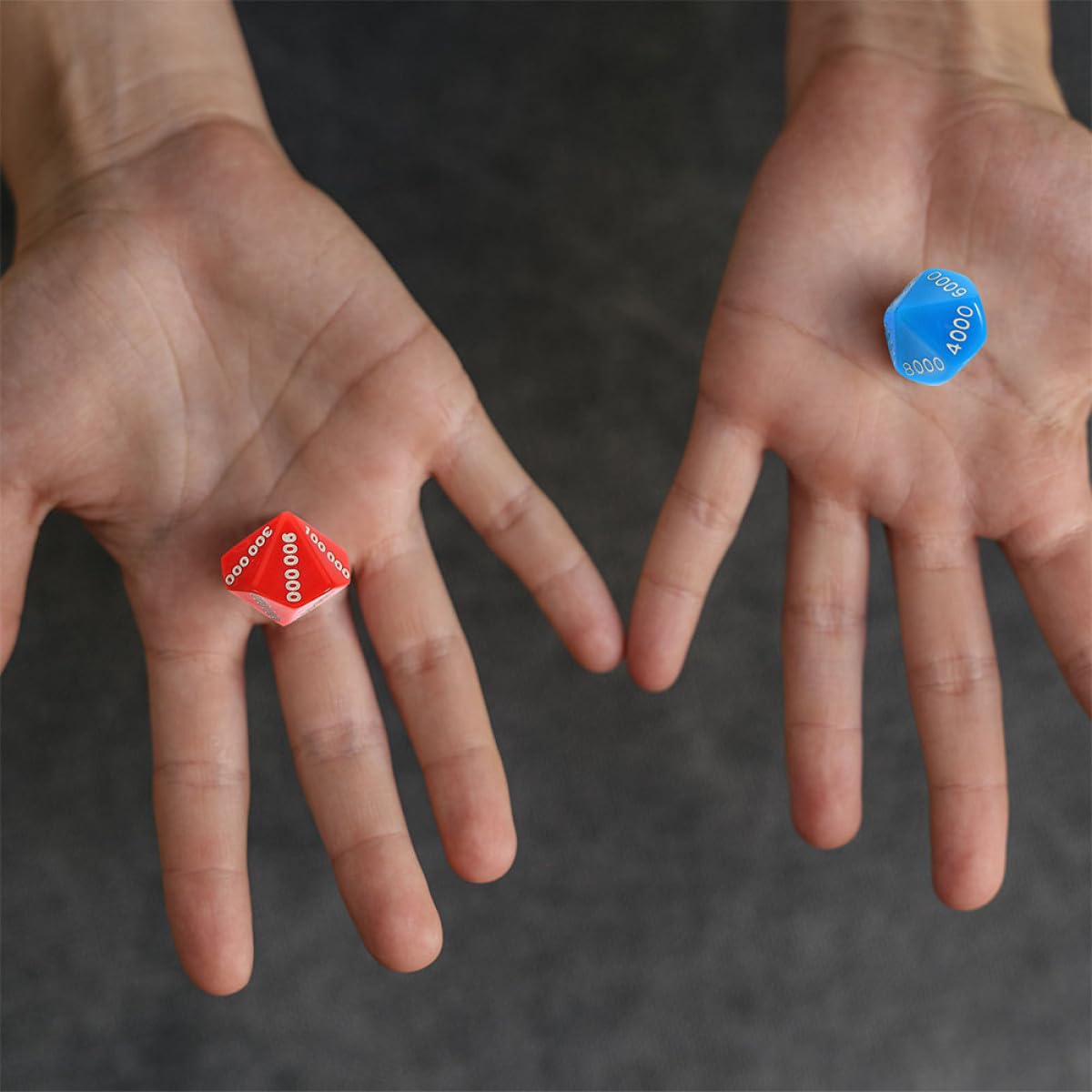 BESPORTBLE 6pcs Place Value Dice Board Game Multi Sided s Plastic Big Number Mini Party Prop Accessories Multi-Sided Set for Games RPG Props Random Colors Color - Image 3