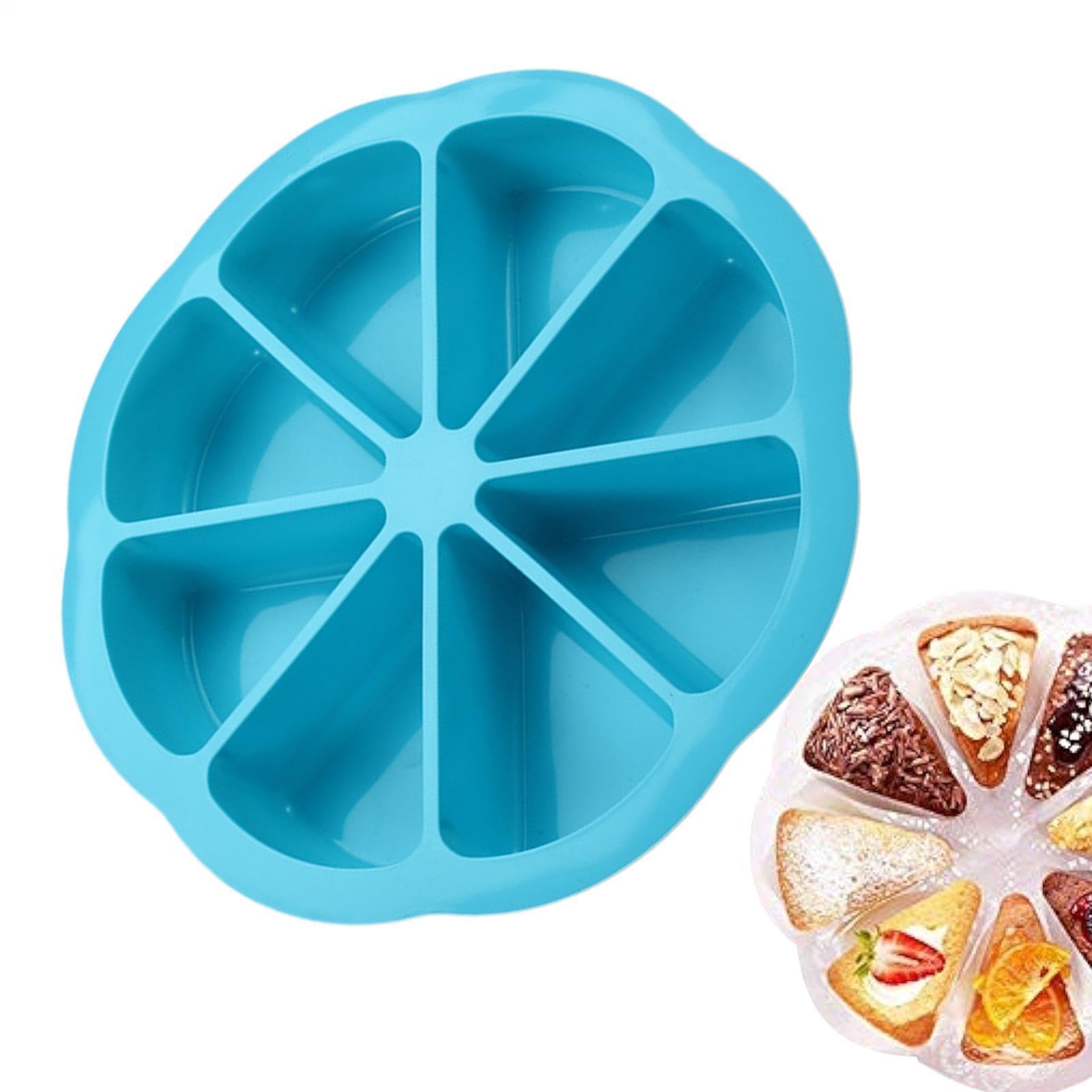 Stampo triangolare antiaderente per pizza e torte, 8 cavità, in silicone, per cioccolato, brownies, focaccine e sapone, strumento da cucina fai da te
