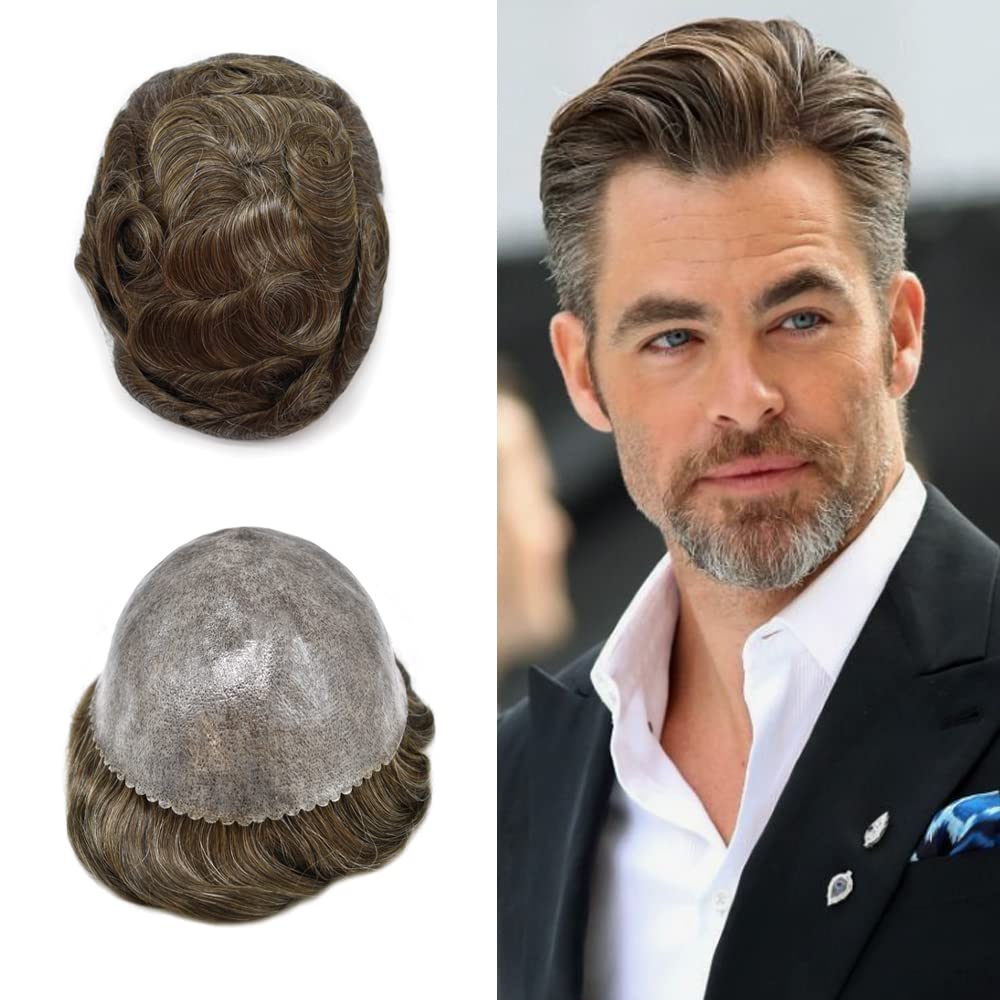 Toupee Hair Piece For Men 100 Real Human Hair System