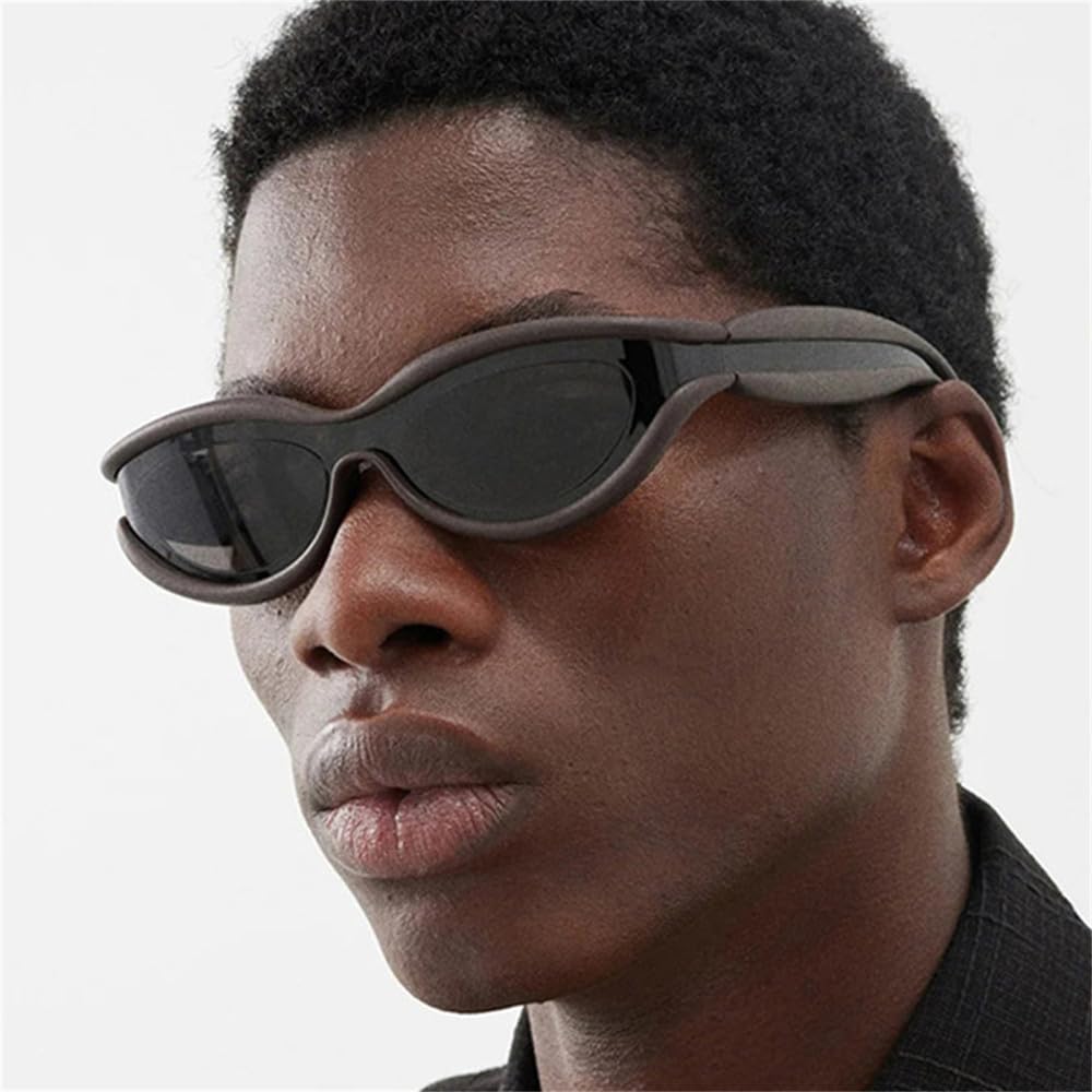 Cat Eye Damen Sonnenbrille Halbmetall Farbverlauf Spiegel Brillen Herren Punk Sonnenbrille Shades UV400