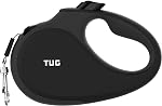 TUG 360° Tangle-Free Retractable Dog Leash for Up to 50 kg Dogs | 5 m Strong Nylon Tape/Ribbon | One-Handed Brake, Pause, Lock (Large, Green)