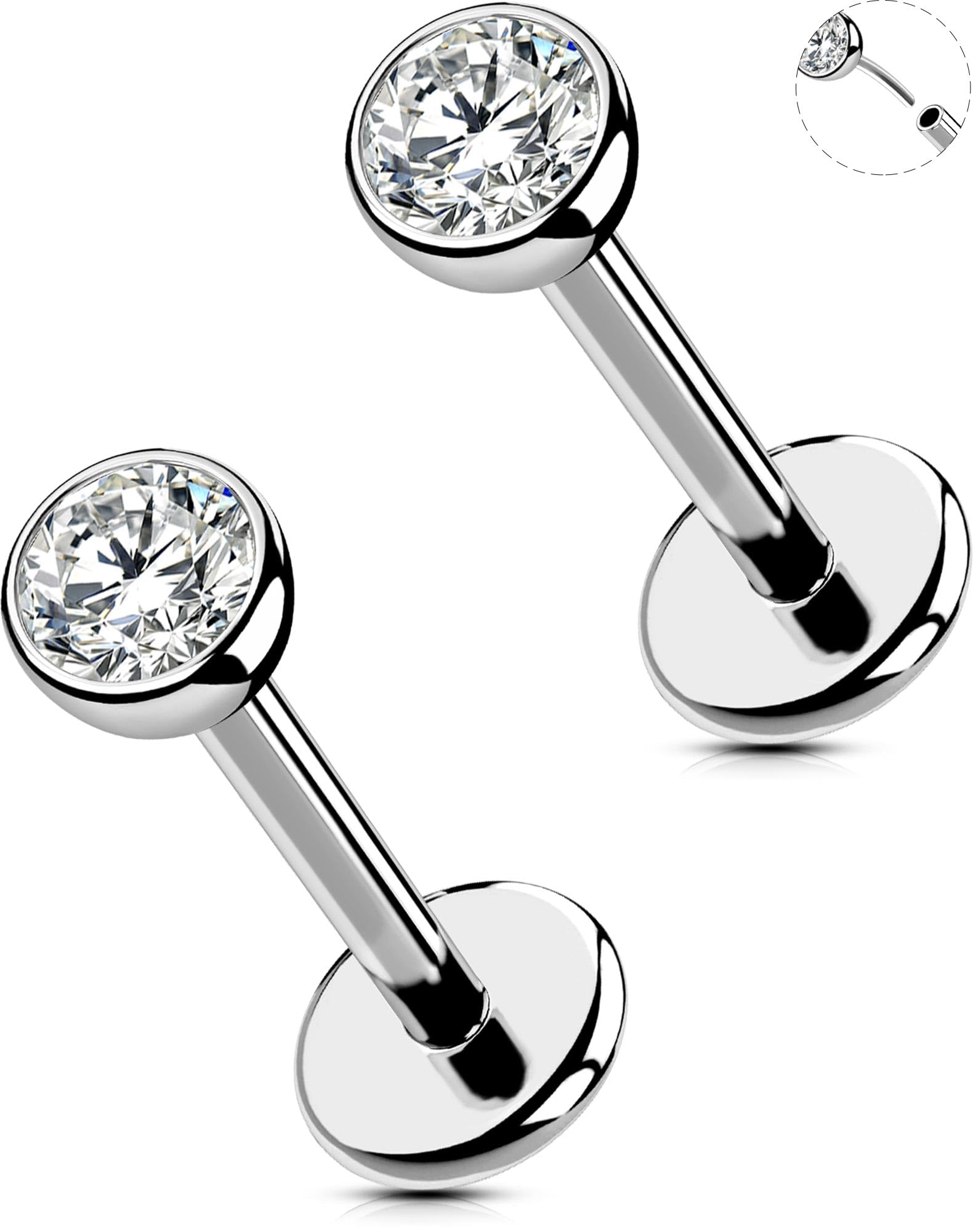 OUFER G23 Titanium Threadless Nose Studs
