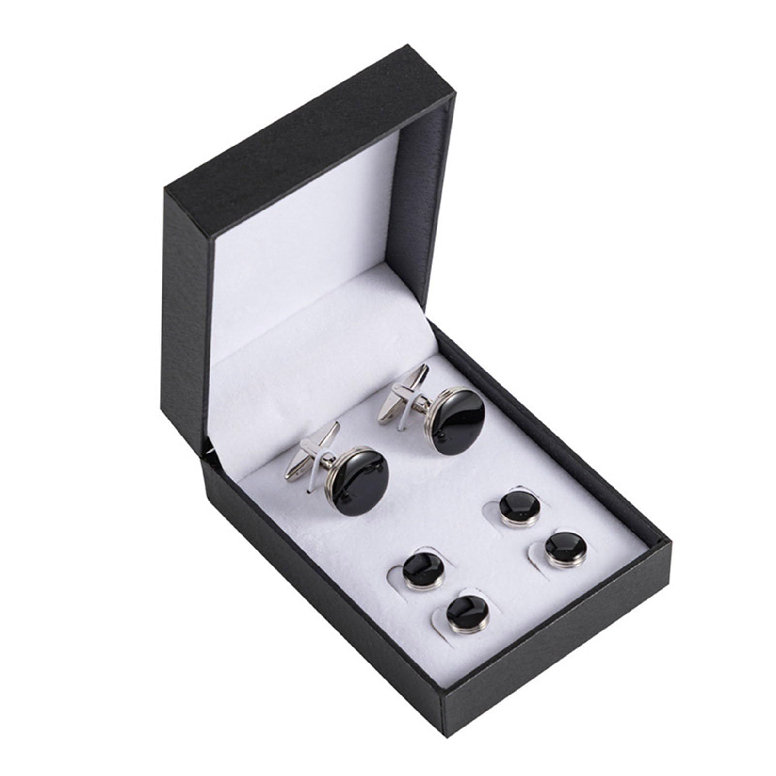 APGLSXY Cufflink Container with Divided Sections for Rings Organization and Protections Men ' s Accessories Holder Jewelry Organiser