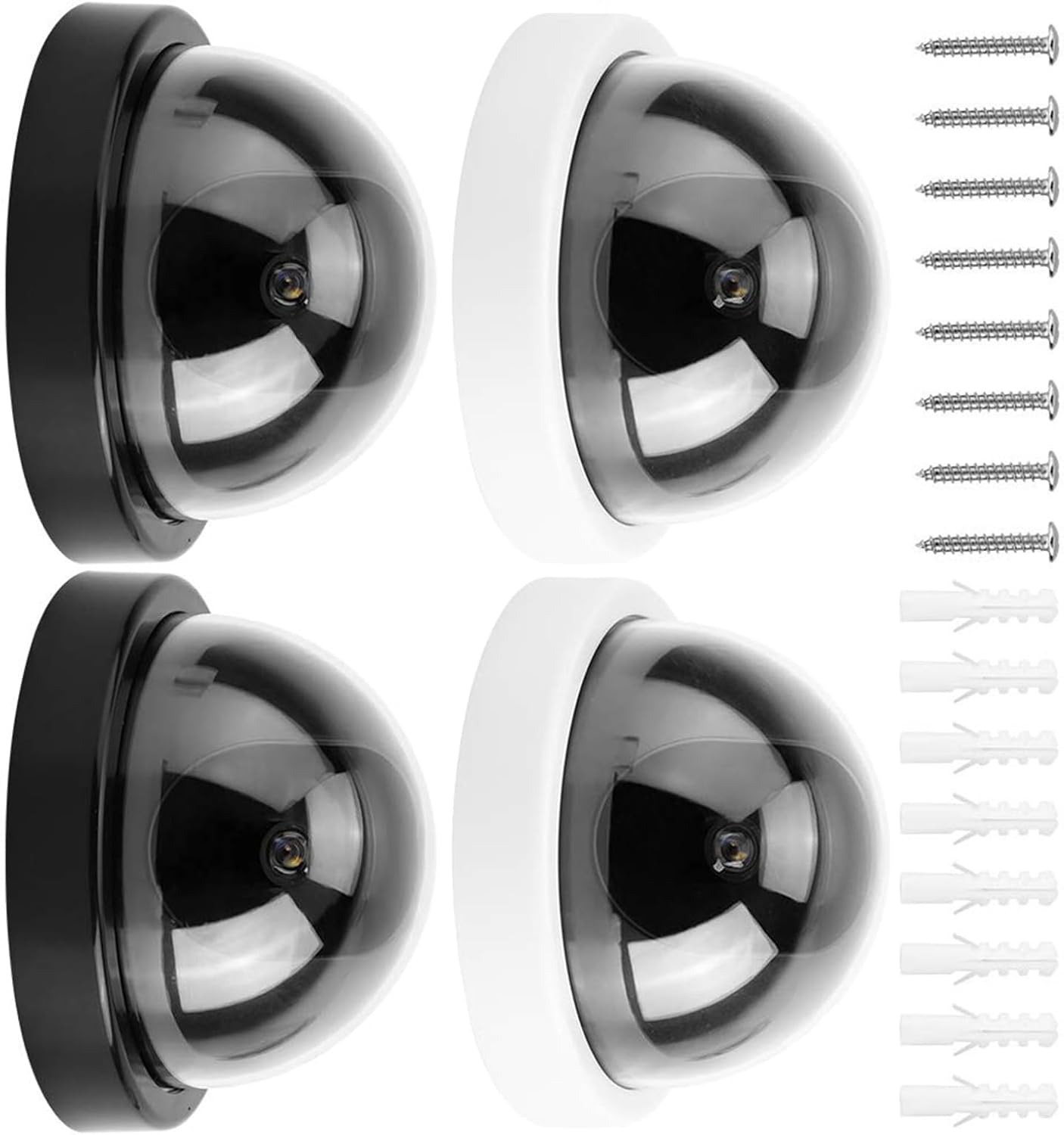 CCTV Camera with Flashing LED Light Fake Security Systems for Wall Ceiling Mount Home Protective Simulation Device Economical Fake Outdoor Security Camera