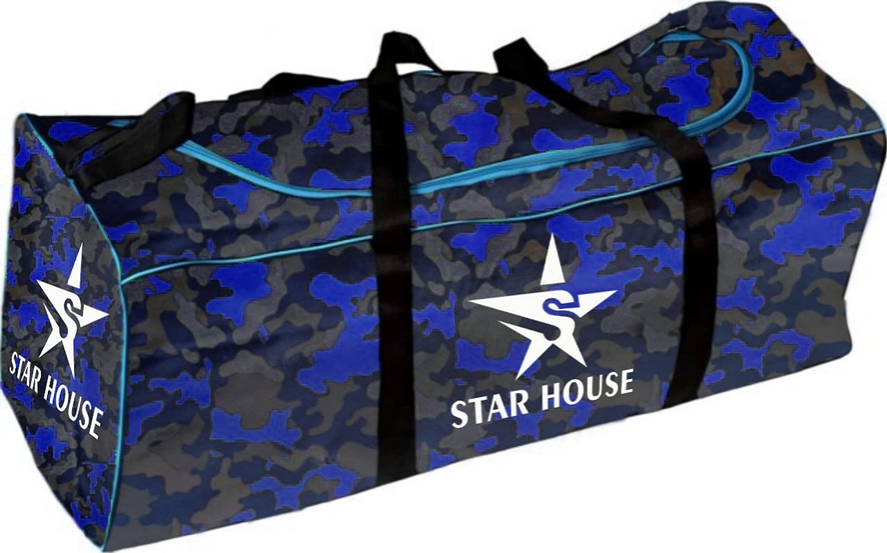 Star House Long Cricket Kit Bag Duffel Blue Badal-image-41