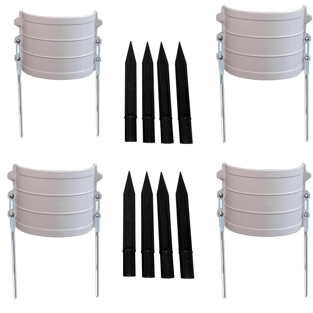 XIANERHUI Sprinkler Guard,White Sprinkler Splash Shield Overspray Protector Guard,Sprinkler Head Cover Guards for Lawns (4pcs)