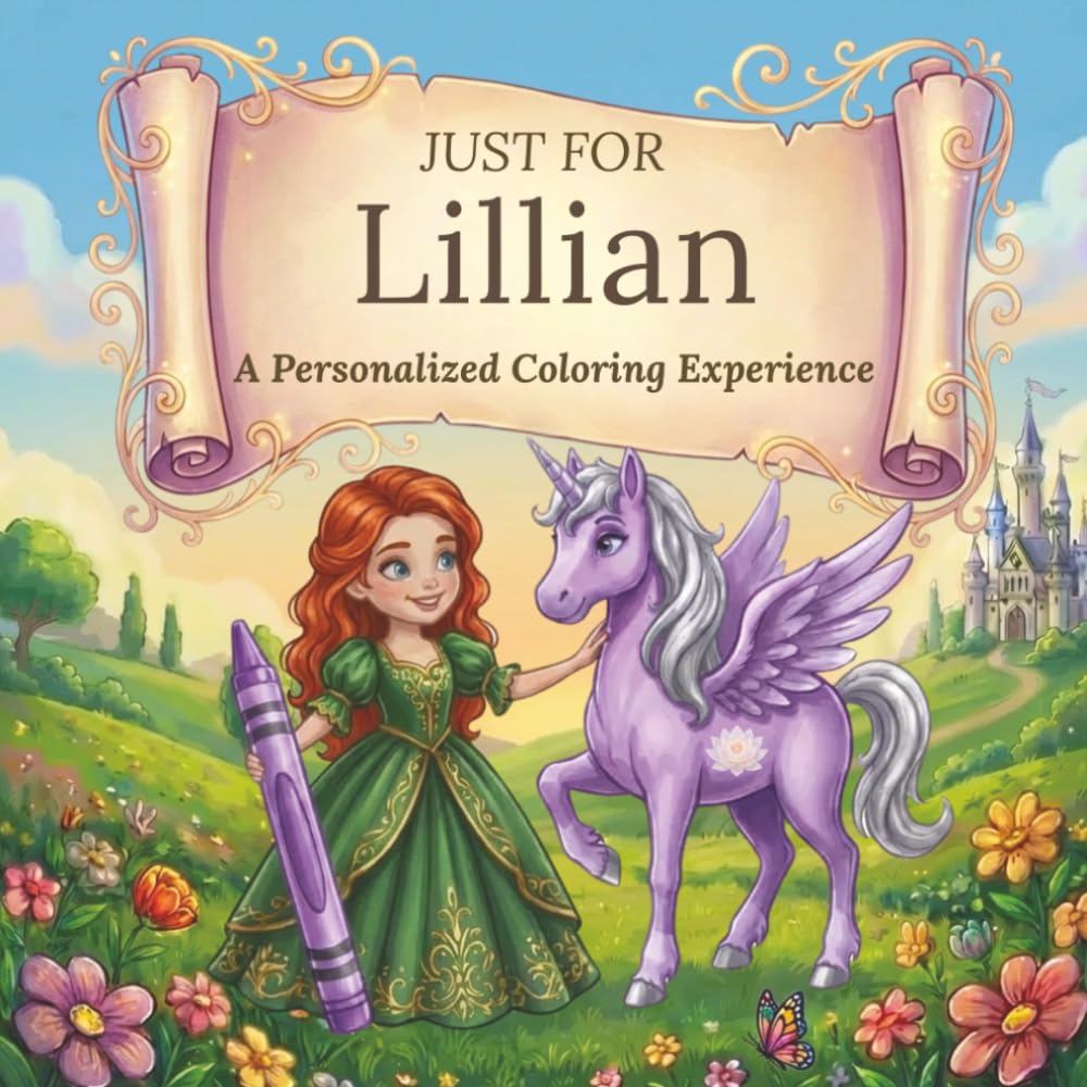 Just for Lillian: A Personalized Coloring Experience: 50 total coloring pages | 28 coloring pages featuring Lillian's name | 22 coloring pages themed for girls (Personalized Coloring Book Series)