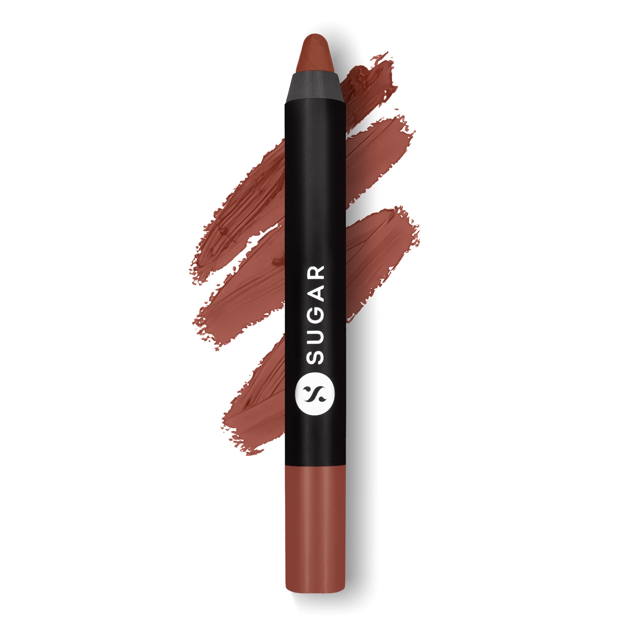 SUGAR Cosmetics Matte as Hell Crayon Lipsticks for Women | Lasts Up To 8+ Hours | Lip Crayon with Sharpener | 2.8gm - 19 Emma Woodhouse-picture-14