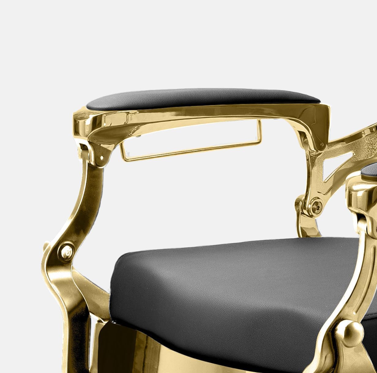 LBH Sillón Clásico de Barbero hidráulico Estilo Retro Vintage con reposapies Integrado Modelo Mae (Gold) 2025