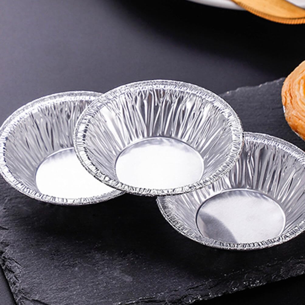 Kichvoe 250pcs Disposable Tart Cake Baking Cups Foil Tart Pans Baking Cooking Party Supplies