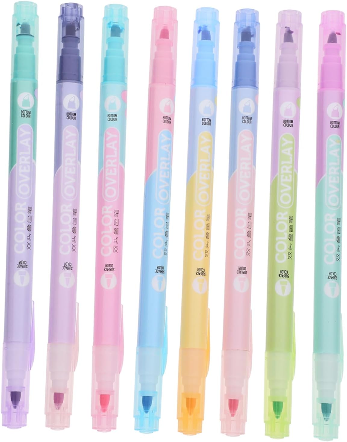 Uonlytech Double Head Highlighter Markers Pastel Expo Pen for Teachers Students Books