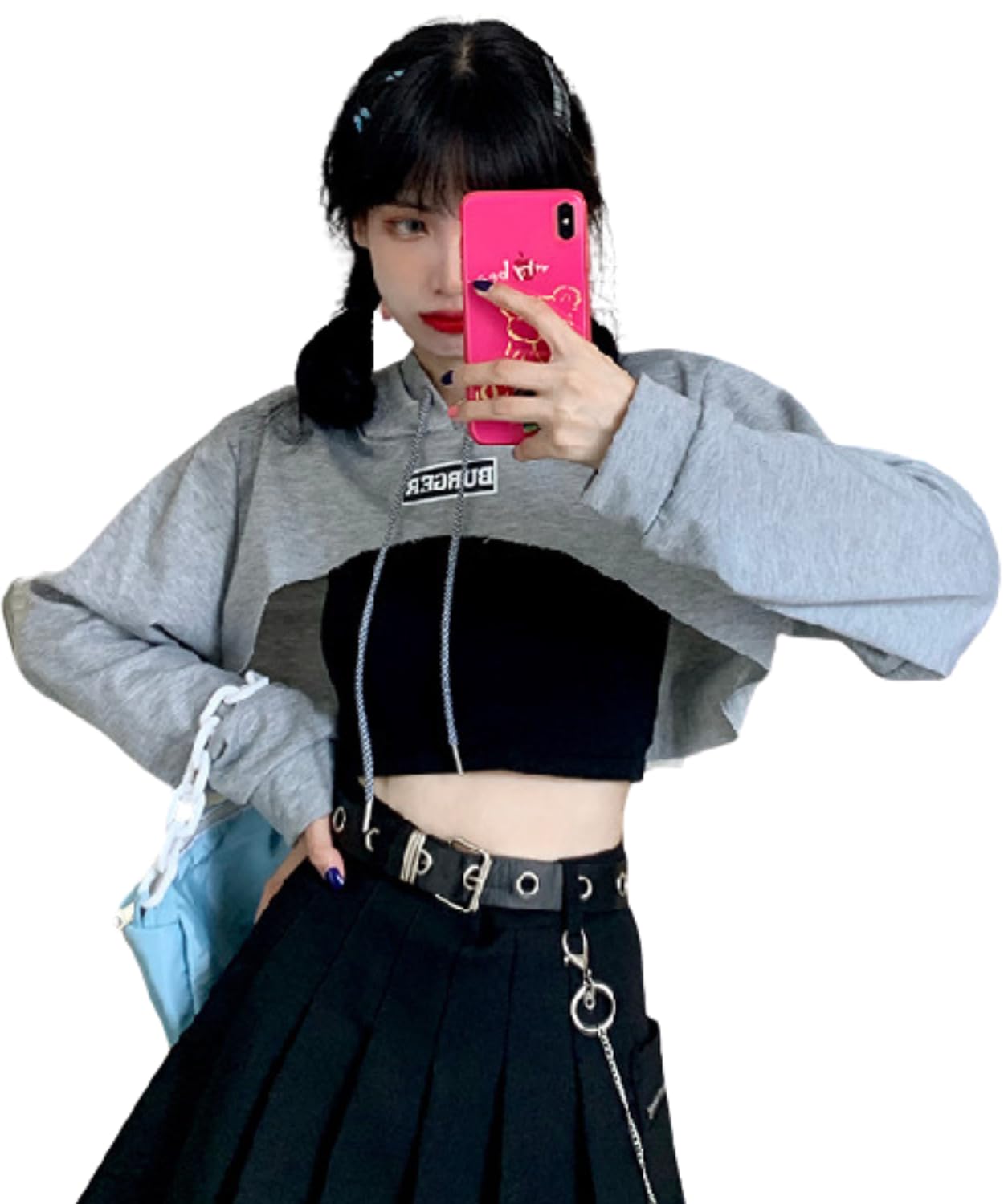 Amazon.co.jp: [Dep Club] クロップド丈 トップス へそ出し 服 