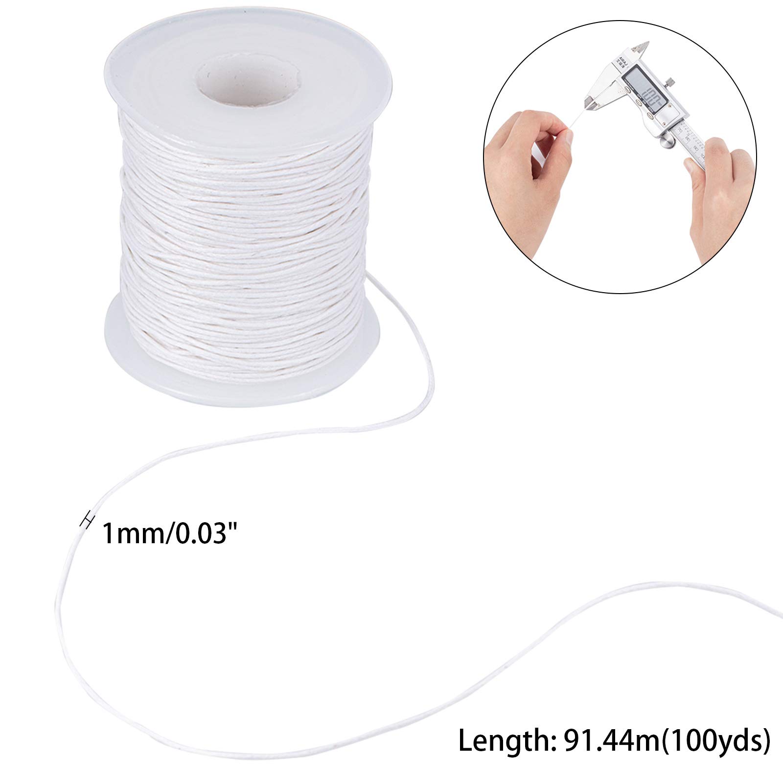 UR URLIFEHALL 21 Yards/20 m x 1 mm Elastische Armband String Cord Gold Stretch Bead Cord voor Armbanden Ketting Sieraden Maken Ambachten