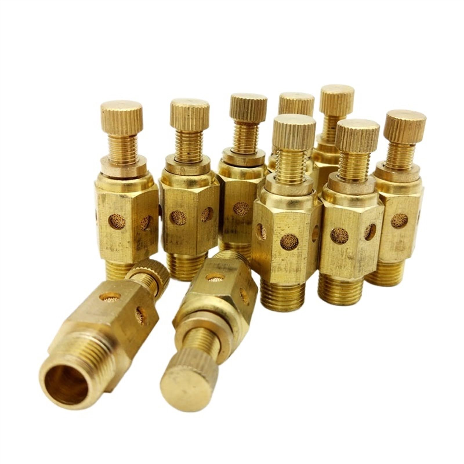 10 pièces/lot C Type 1/8 1/4 3/8 1/2 3/4 1 silencieux d'échappement papillon des gaz pneumatique en laiton silencieux ( Size : 1/8" )