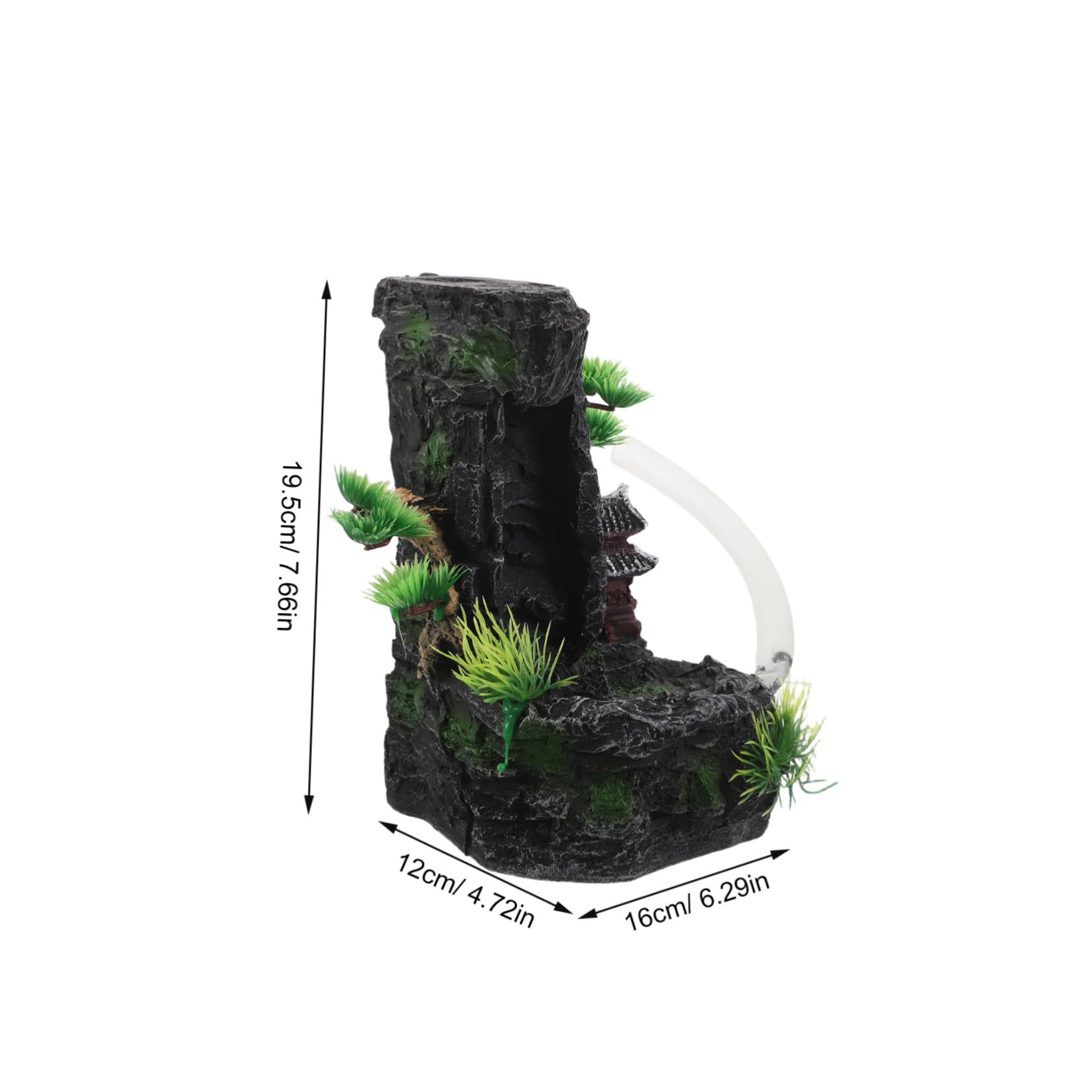 Toddmomy Decoraciones de Acuario Roca de Montaña de Resina Artificial Hogar Oficina Cascada Pequeña para Acuario Decoración de Roca Artificial para Pecera Escondite para Peces