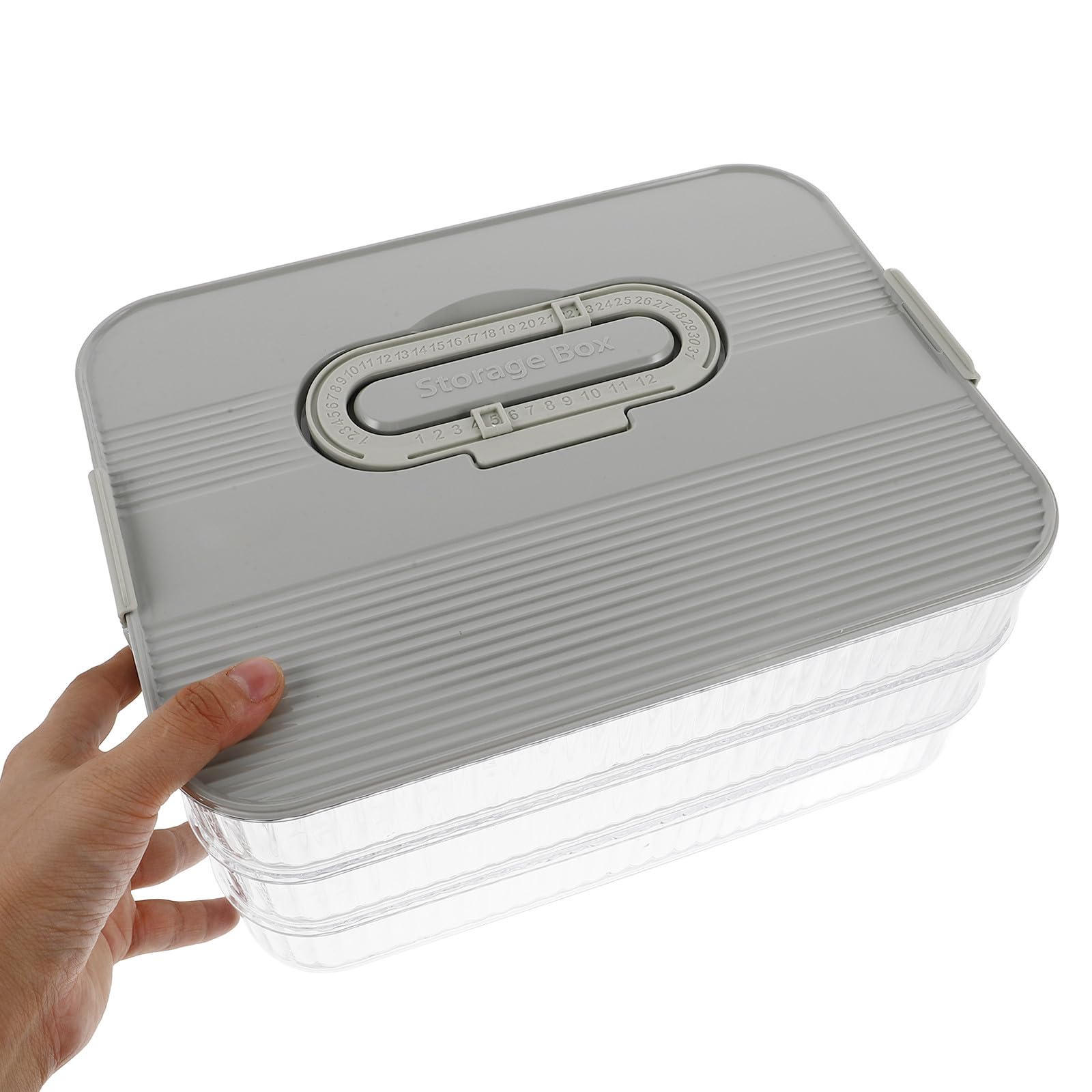 Contenedor de Tres Capas para Carne, Plástico, Desmontable, Refrigerador