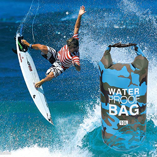Bolsa seca impermeable Loovit 30L con cierre roll-top y correa ajustable, resistente al agua para kayak, rafting, camping y pesca, incluye funda impermeable para teléfono miniatura 2