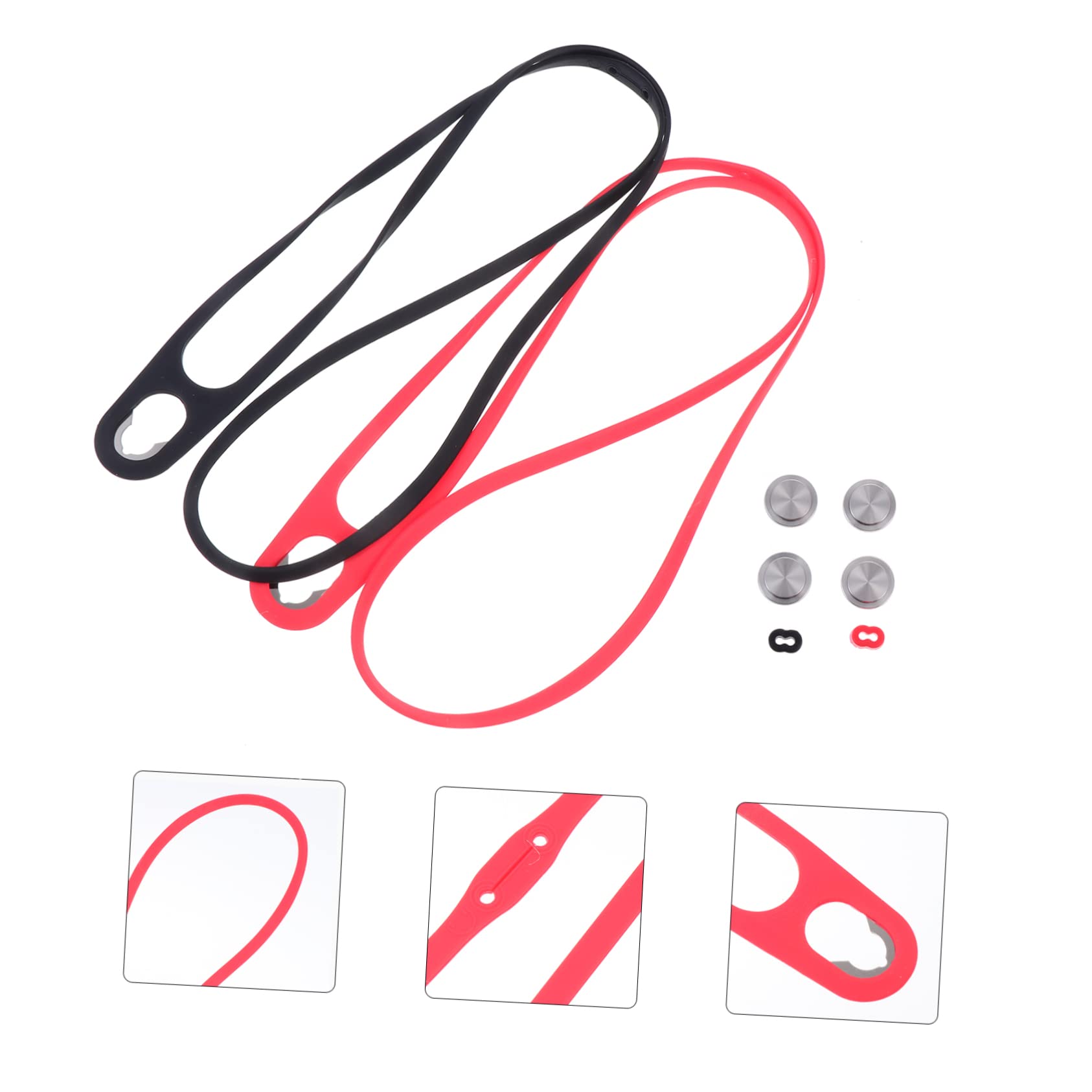 Gadpiparty 2 Set Cinghie Per Cellulari Cordino Sospeso Sicurezza Di Moda Intrecciata Tessuto Carino Telefono Cinturino in Silicone Telefonici Tracolla Gel Di Silice Rosso 2 Pezzi*2