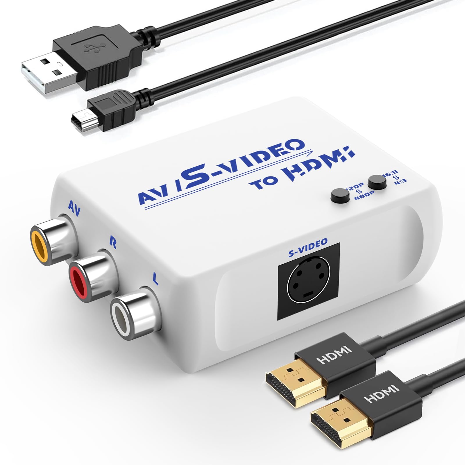 Amazon.com: HTDYOO RCA/S-Video to HDMI Converter Adapter, Support