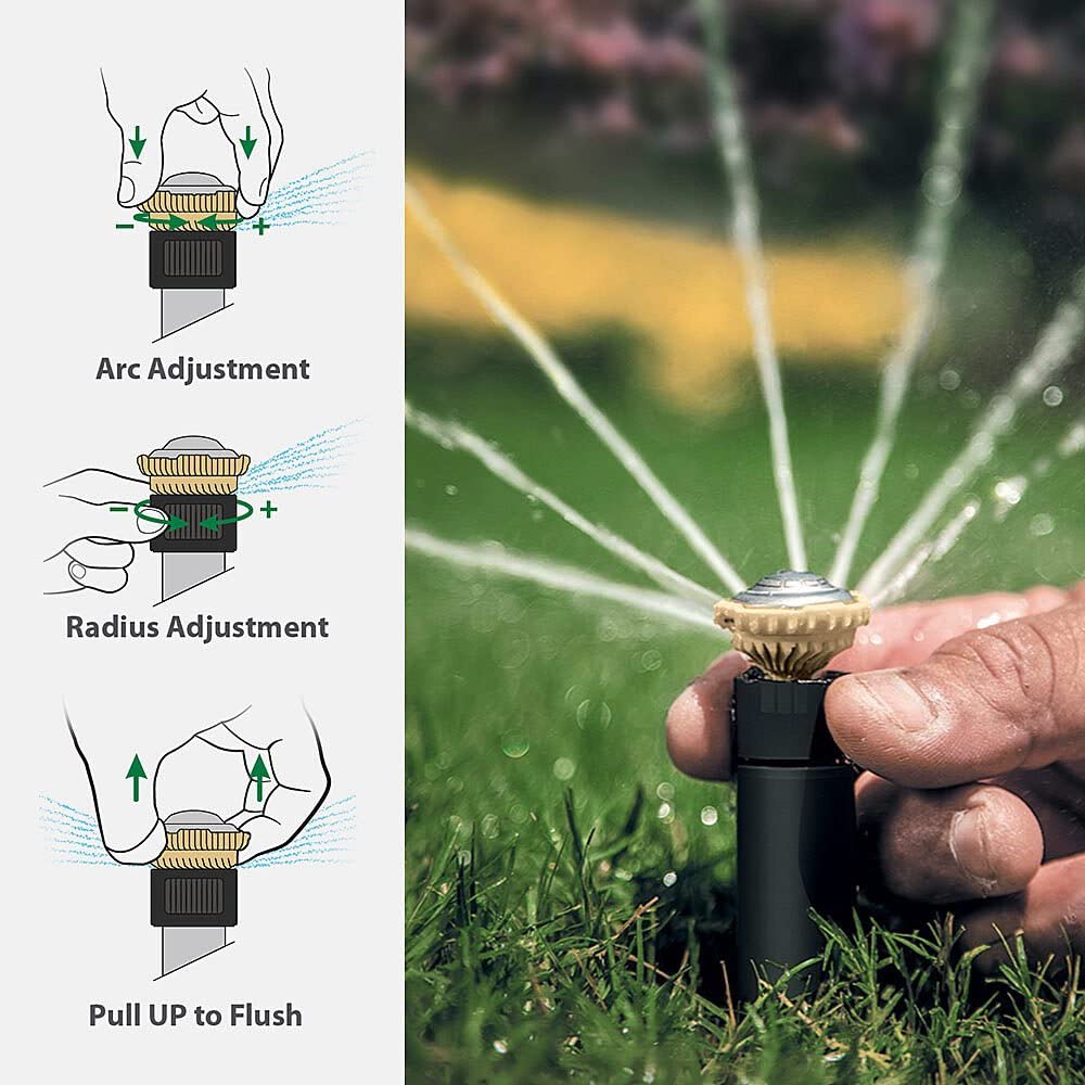 Pack 10 - Boquilla giratoria RainBird R-VAN18 - Rain Bird toberas Arco fijo de 360° - Círculo completo – alcance 4 a 5,5m - Toberas para difusores / aspersor rain bird