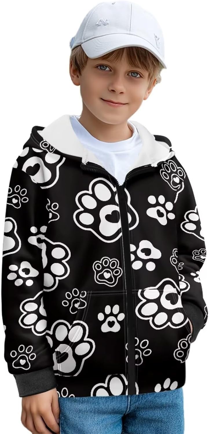 Athletic Hoodies for Teen Boys Soft Clothes Jackets Boys Fleece Hoodie Size 6-16 Long Sleeve