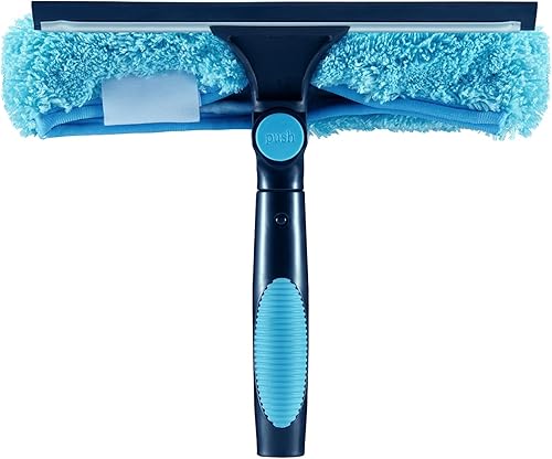 Escobilla de ventana de 11 pulgadas y limpiador de microfibra 2 en 1 Combo Herramientas de limpieza (solo accesorio)