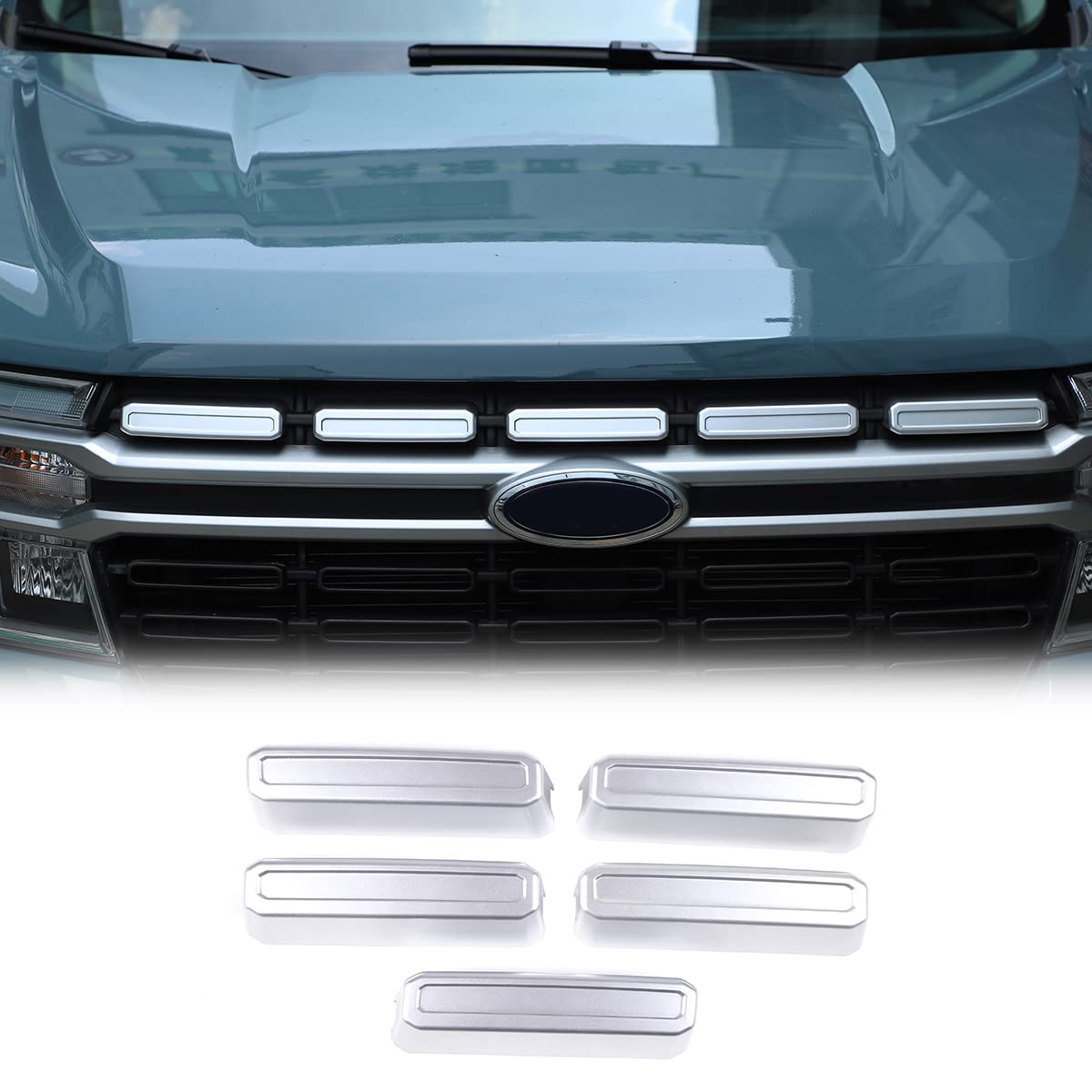 Car Front Bumper Grille Covers Compatible with Ford Maverick 2022 Car Front Grille Mesh Inserts Trim Cover Front Grill Mesh Inserts Clip-in Grille Guard Car Air Inlet Vent Grille Cover ABS Accessories