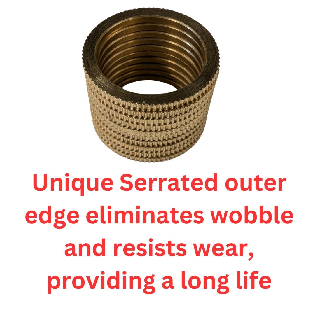 10pcs Saw Blade Brass Bushing Adapter Ring, Brass Reducer Ring Washer with Unique Serrated Edge, 1in (25.4mm) to 0.787 inch (20 mm)