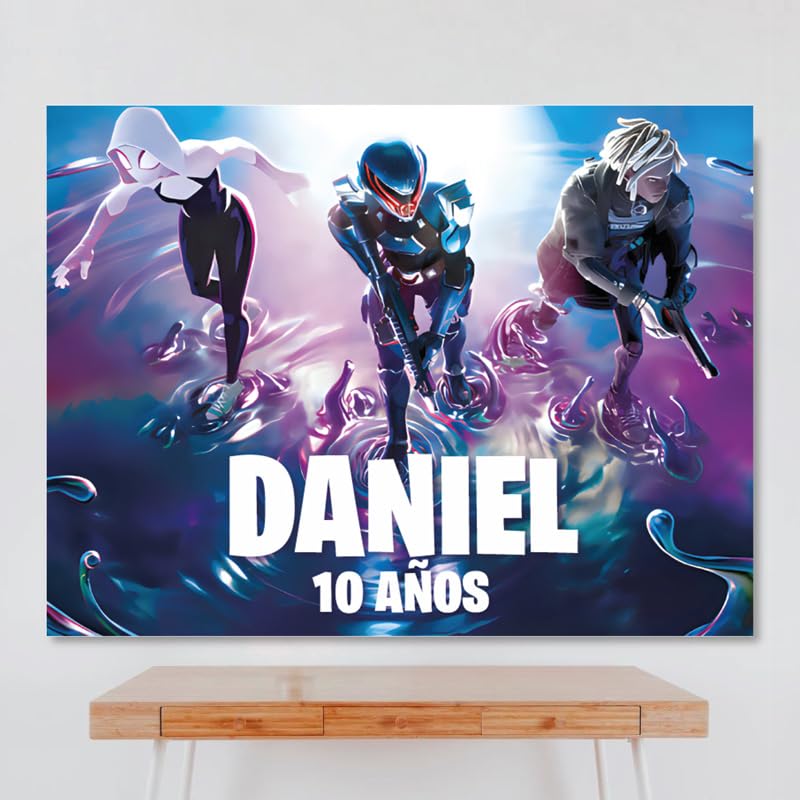 Cartaz personalizado Fortniitee, 100 x 80 cm, faixa de aniversário, decoração Fortniitee
