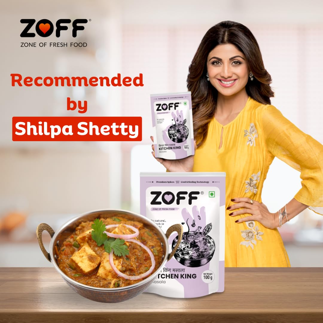 Zoff Kitchen King Masala – Premium Spice Blend for Rich, Flavorful Dishes | Aromatic & Balanced | 100g Zip Lock Pouch - Image 6 thumbnail