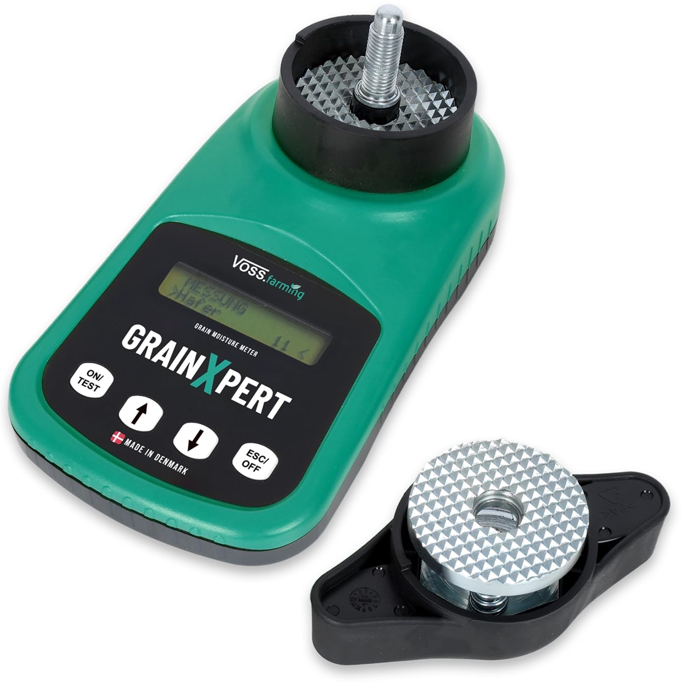 VOSS.farming GrainXpert Getreidefeuchtigkeitsmessgerät mit Mahlwerk, LCD Display, mit Transportkoffer, präzises Getreidemessgerät für draußen