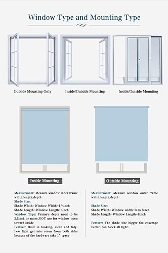Miniatura 4 de ZY Blinds - Persianas opacas enrollables personalizadas de cualquier tamaño de 20 a 78 pulgadas de ancho, protección UV, bloque de ahorro