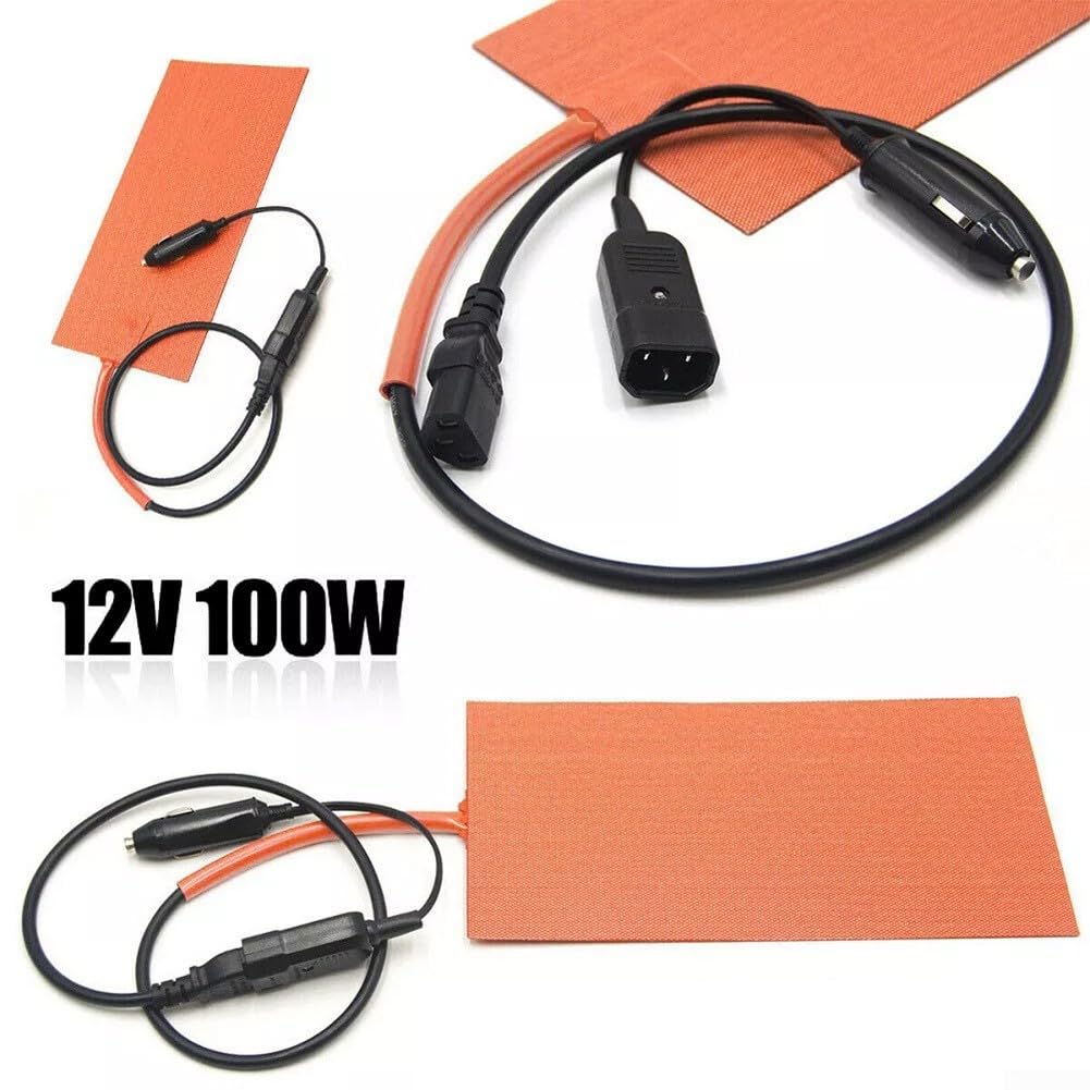 Tapis chauffant en silicone 12 V 100 W avec thermostat de protection pour sacs de livraison de nourriture, chauffe-pizza et applications de restauration commerciale