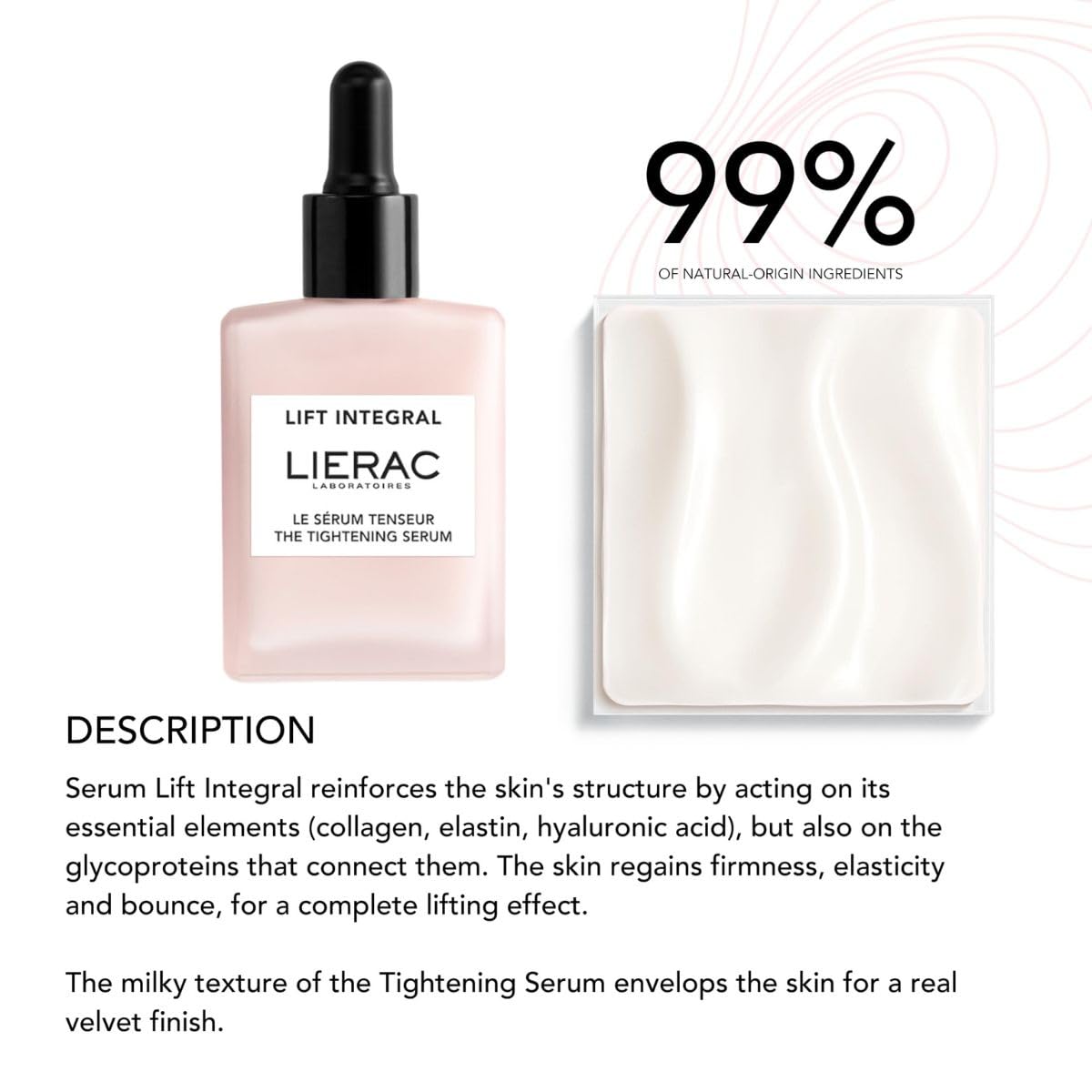 Lierac Lift Integral Straffendes Serum 30ml - Gesichtsserum für definierte Konturen und Anti-Falten Effekt - 99 Prozent Natürlicher Ursprung - Vegan und Sanft zu empfindlicher Haut für ein Lifting