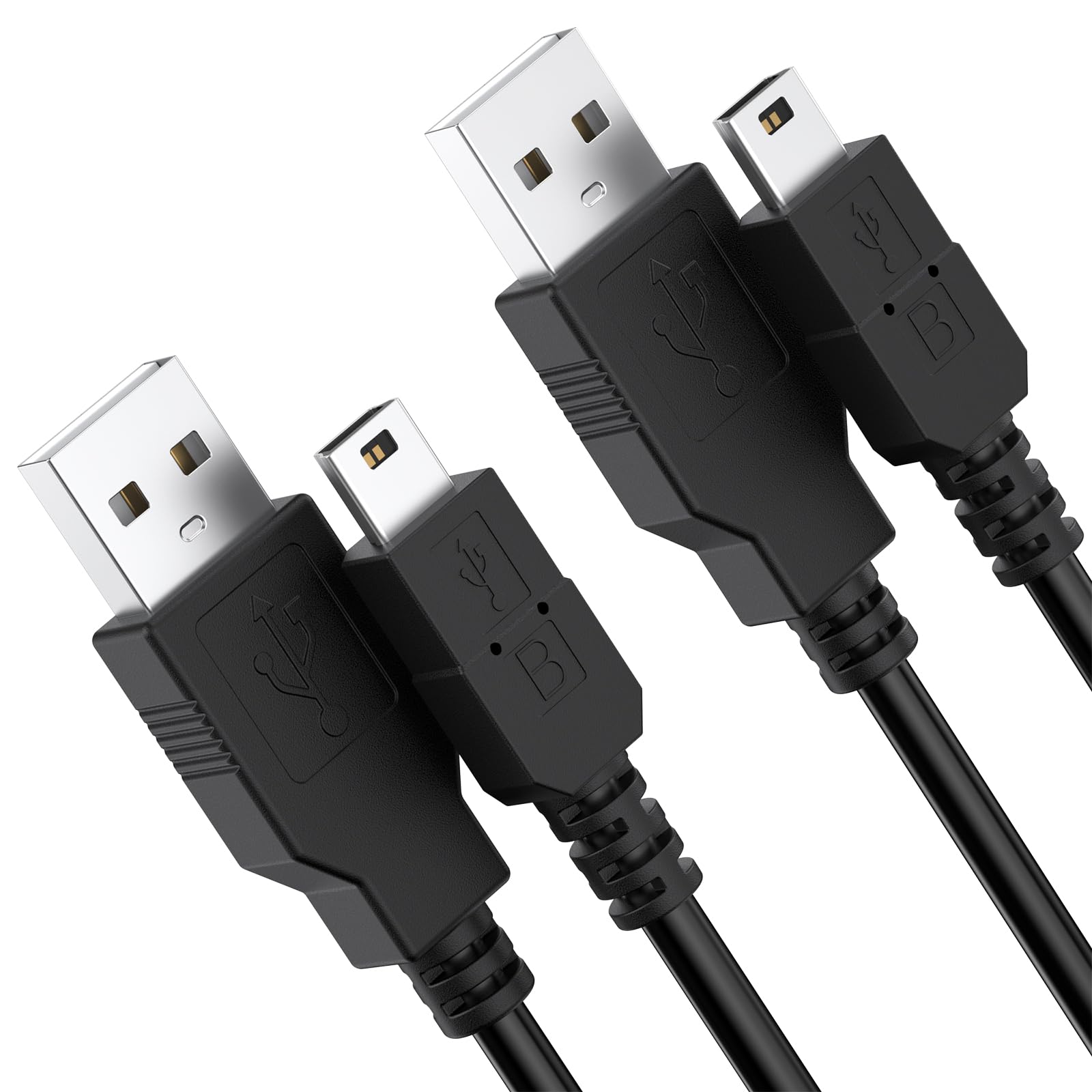 Meliya 2-Pack PS3 Controller Charger Cable | Magnetic Ring Mini USB Fast Charging & Data Sync Cord for Sony PS3/PS3 Slim/DualShock 3/PS Move, GoPro, Dash Cam & More (1.8M)-image-45
