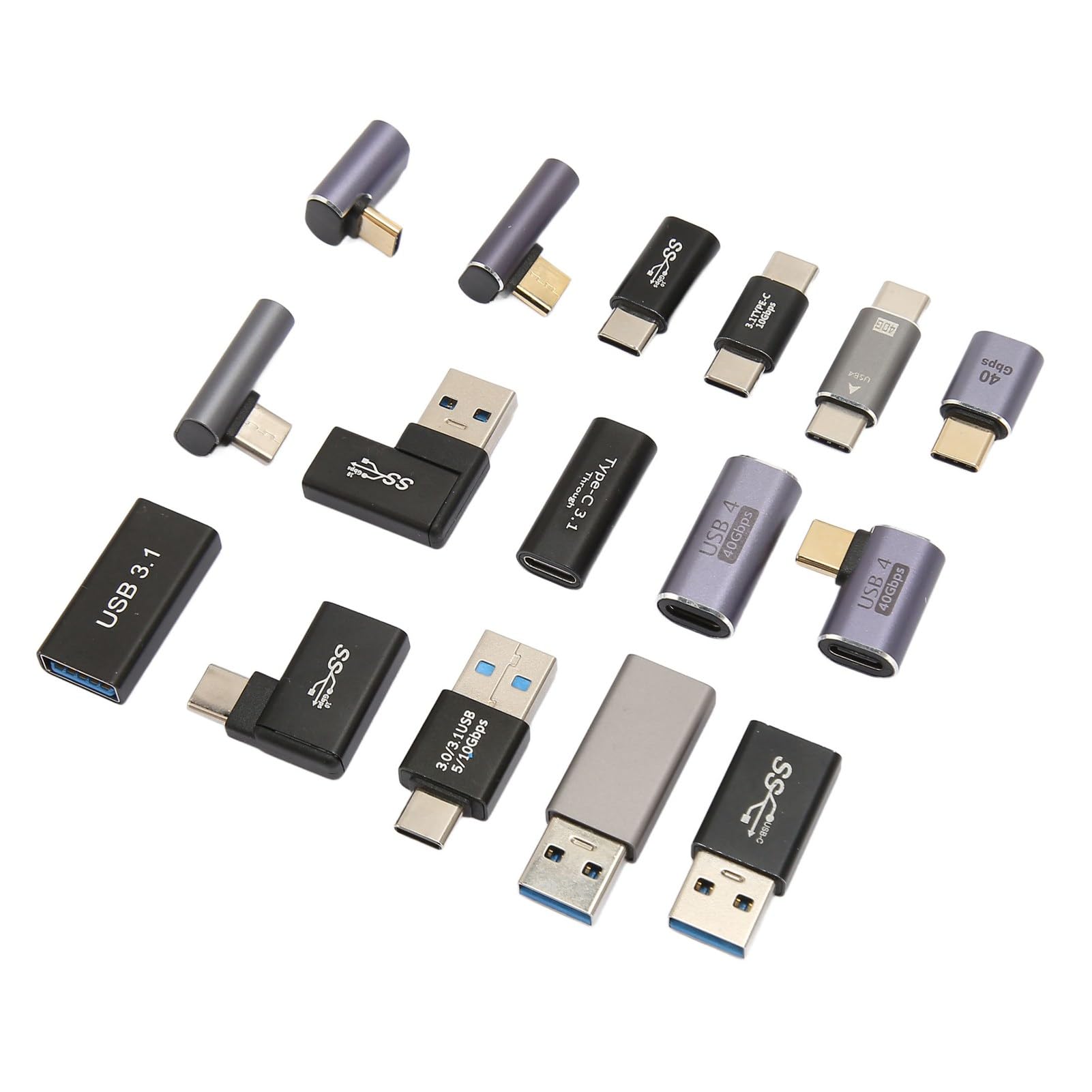 Kit Adattatore USB con 16 Connettori in Lega di Alluminio