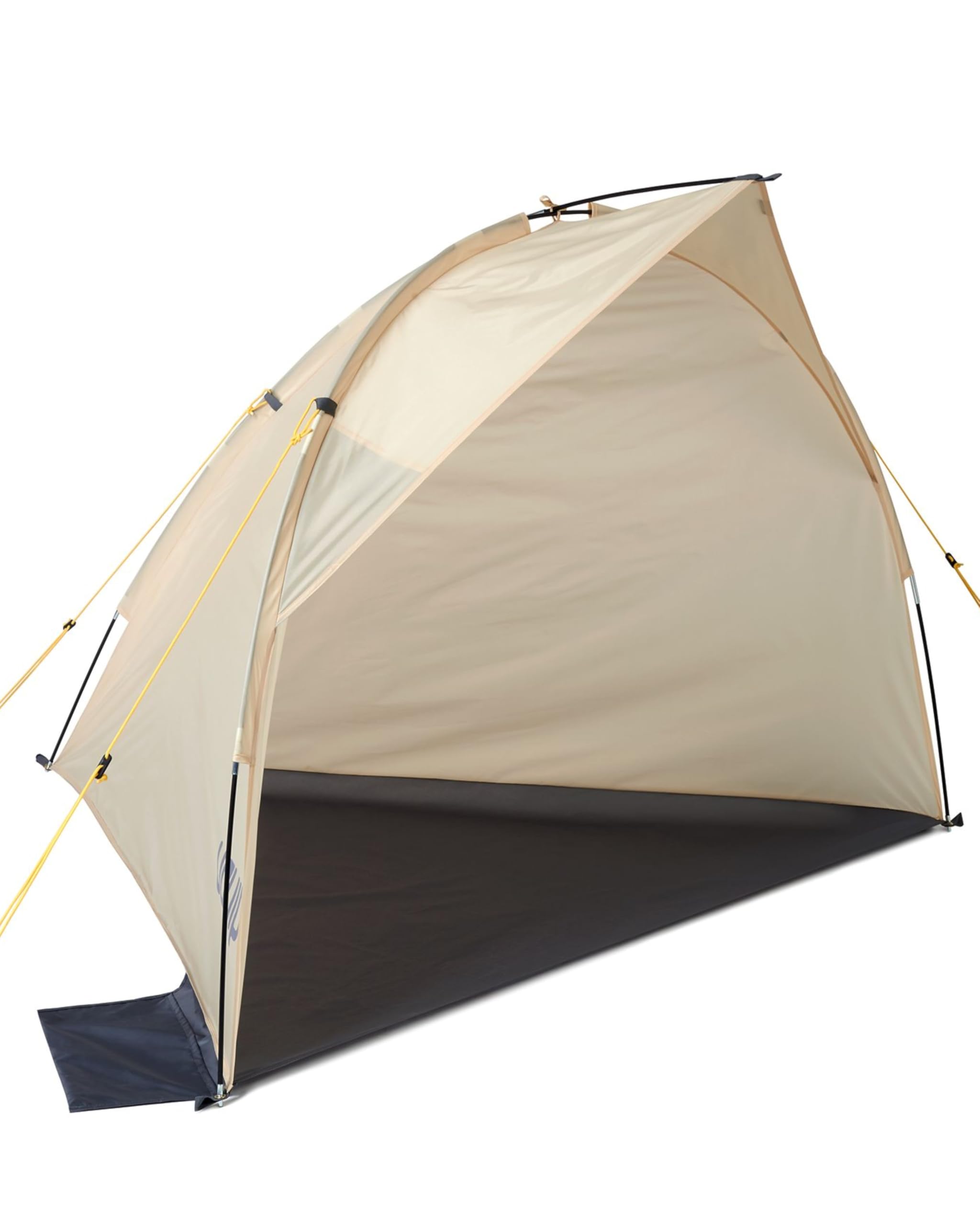 Uquip Strandmuschel Shelly Sand I 165 x 140 x 120 cm I UPF 50+ Strandzelt zum Schutz vor Sonne, Wind & Regen I tragbares Beach Zelt I ideal für Strand, Camping & Picknick