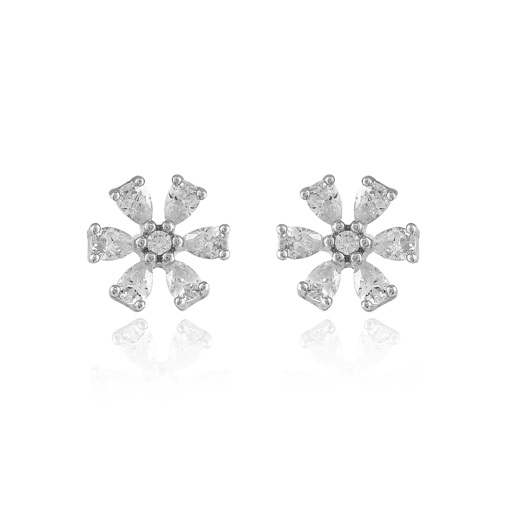 Nemichand Jewels Pure Sterling Silver S925 Flower Petal Stud Earrings For Women (B0CWF6MWFT) Amazon Price History, Amazon Price Tracker