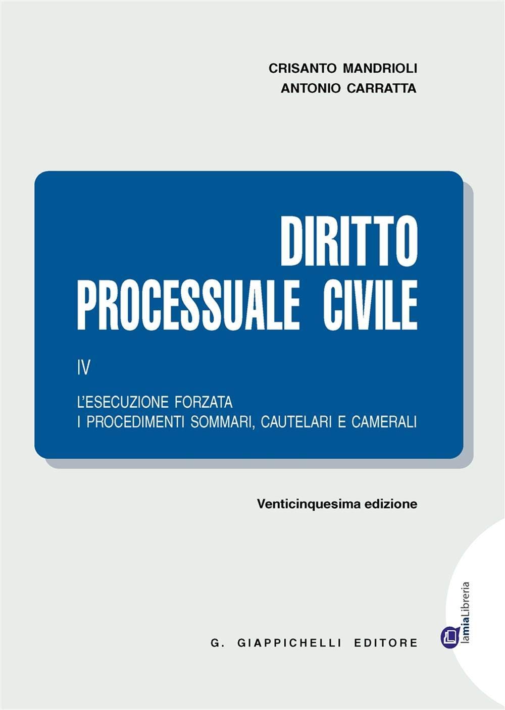 Diritto processuale civile. L'esecuzione forzata, i procedimenti sommari, cautelari e camerali (Vol. 4)