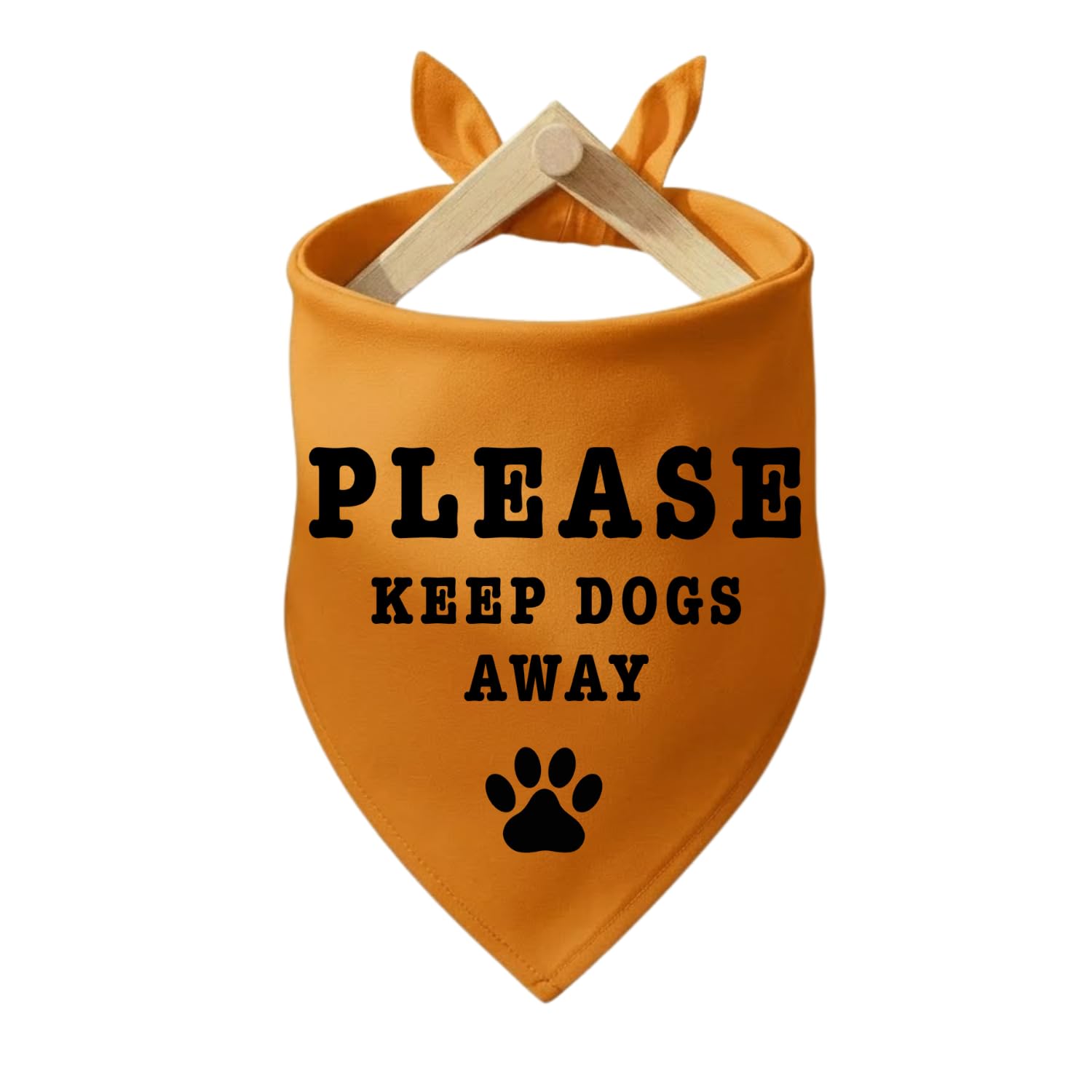KARESAM Handmade Orange Behavioural Dog Bandana Give Me Space, I'm Nervous Around Dogs, Please Keep Dogs Away, Not Dog Friendly & In Training Give Space