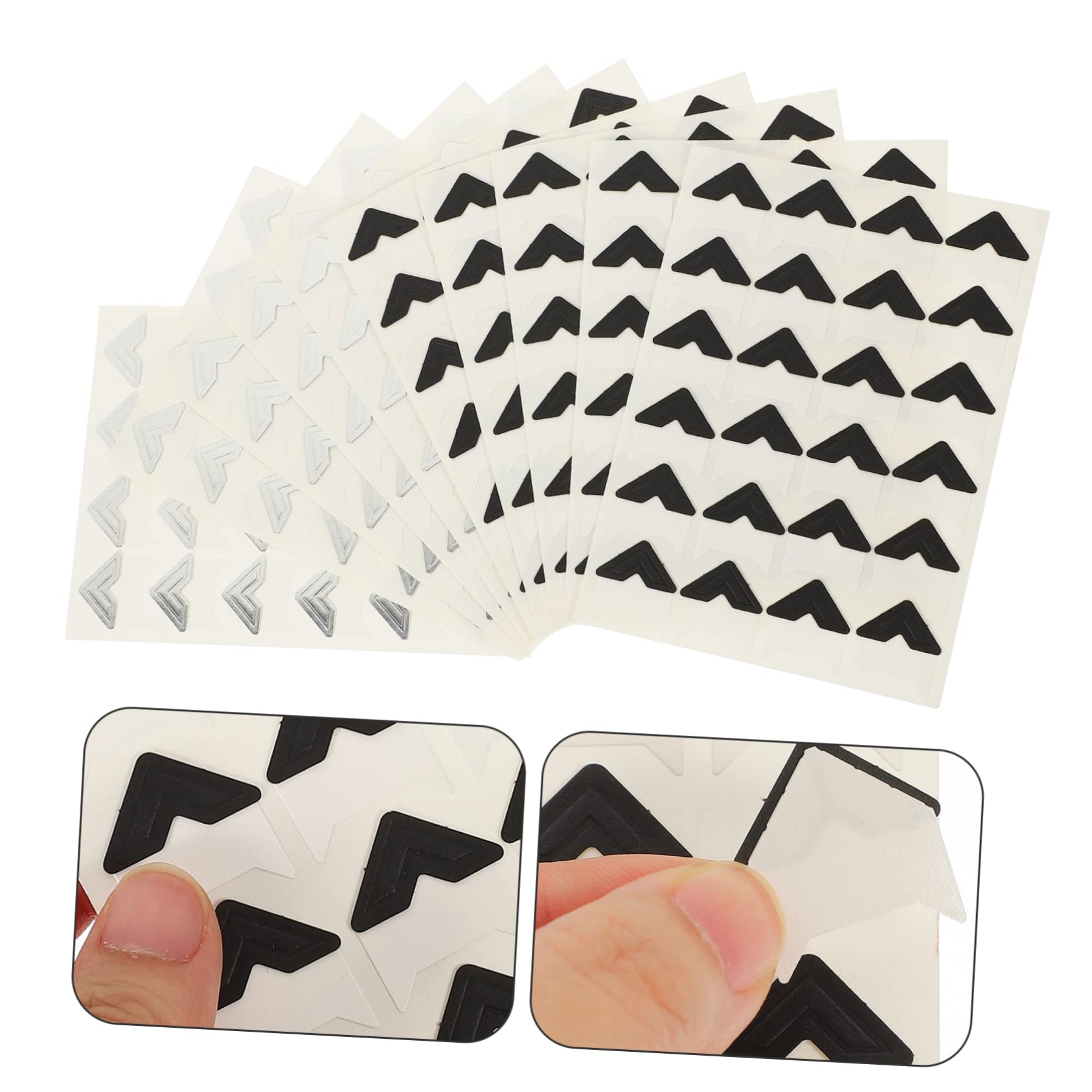 NUOBESTY 50 Hojas Accesorios Para Álbumes De Fotos Diy Múltiples Esquinas De Fotos Tipo Pasta 10 Hojas/240 Piezas Embaladas Esquinas De Fotos Autoadhesivas Abrir La Ventana Tarjeta Papel
