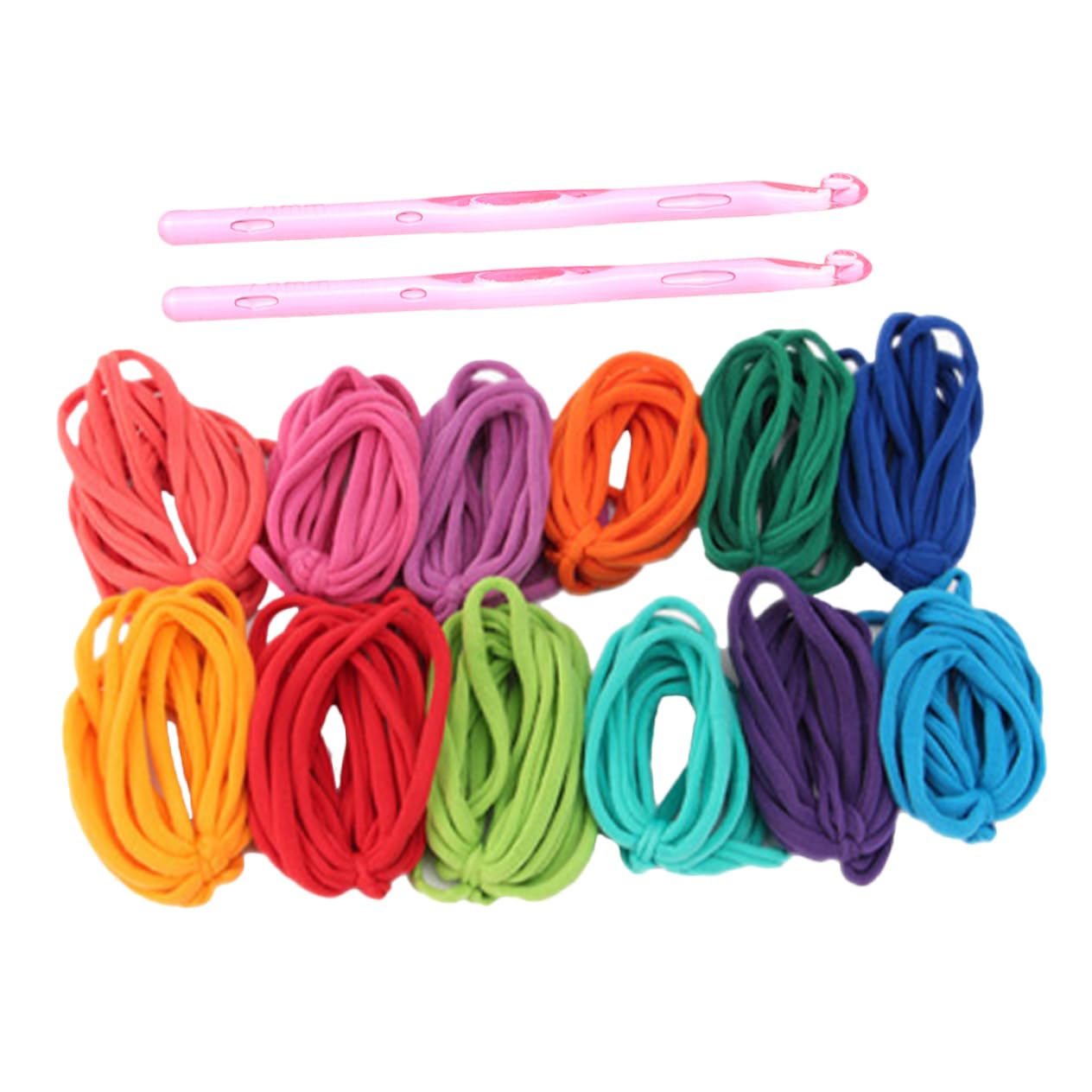 Tofficu 4 Set Corda Elastica Intrecciata Telaio Per Perline Elastici Per Telaio Per Tessitura Loop Staffa a Doppio Uso Incombe Ciclo Continuo Infila Tessitura Elastici Poliestere