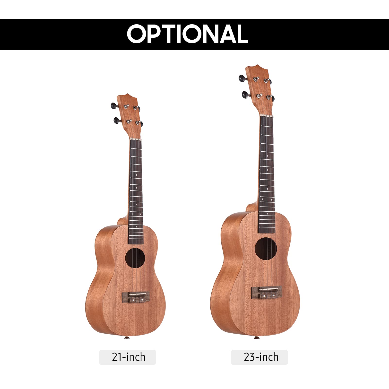 Ukulele Soprano 23 Pollici Impiallacciato 4 Corde Chitarra Hawaii con Lati in Mogano e Tastiera in Palissandro Tocco Confortevole Prestazioni Eccellenti Ideale per Pri