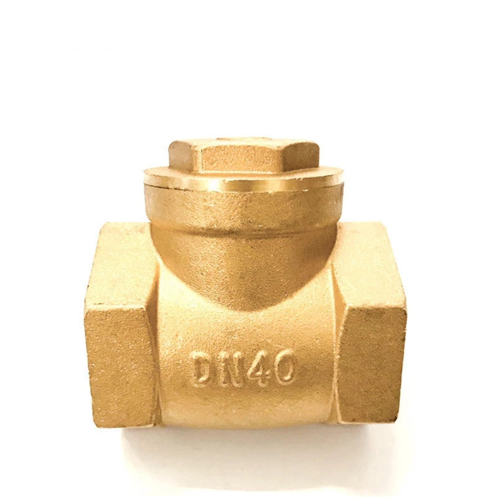 Clapet anti-retour horizontal en laiton à filetage femelle 1/2", 3/4", 1", 2", 3", 4", for éviter le reflux de l'eau, 1 pièce(3/4")