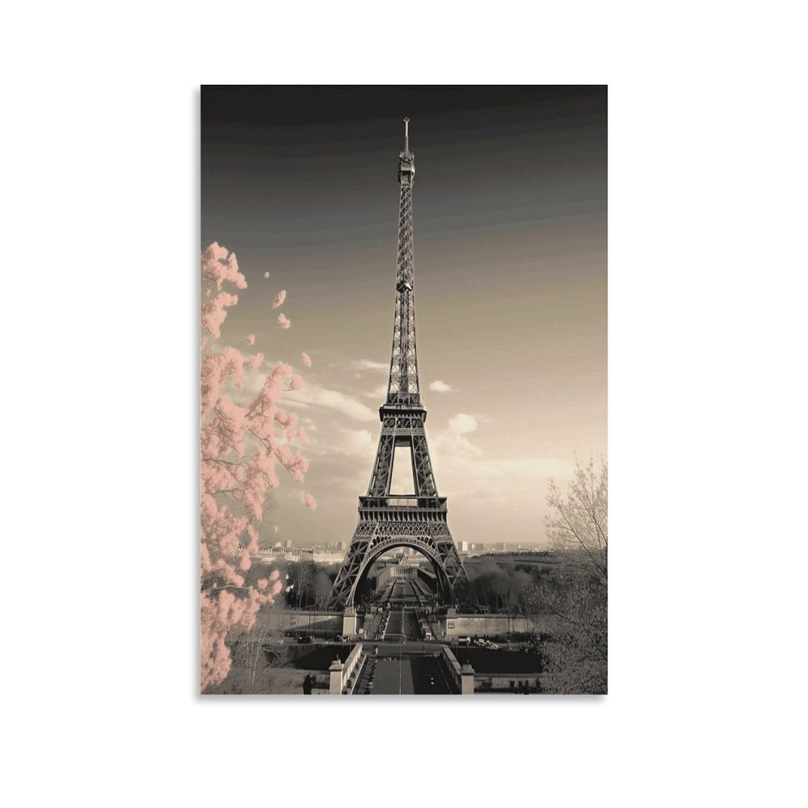 VstaDank Paris Tower Canvas Wall Art on Canvas Prints Artwork Exquisite Decor Artwork Hang Wall Picture Hangable Decor Painting Picture Printed Poster Art for Home Decor 20x30inch(50x75cm)