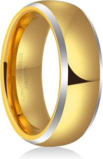 Men's Wedding Band 6mm 8mm 10mm Silver Tungsten Rings High Polish Comfort Fit 4-15.5