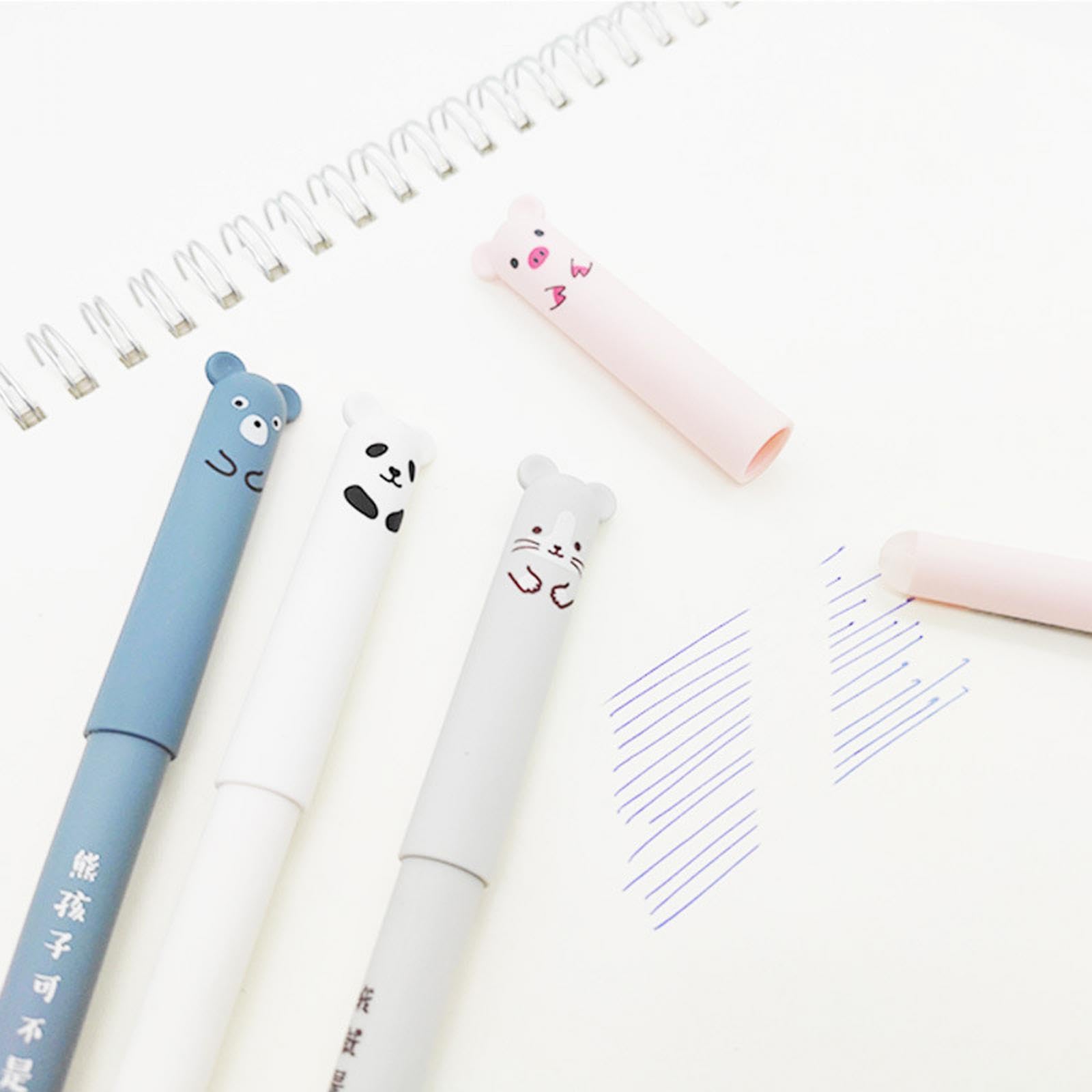 Lot de 10 recharges de stylo effaçables - Fournitures scolaires pour l'école et le bureau - Encre noire